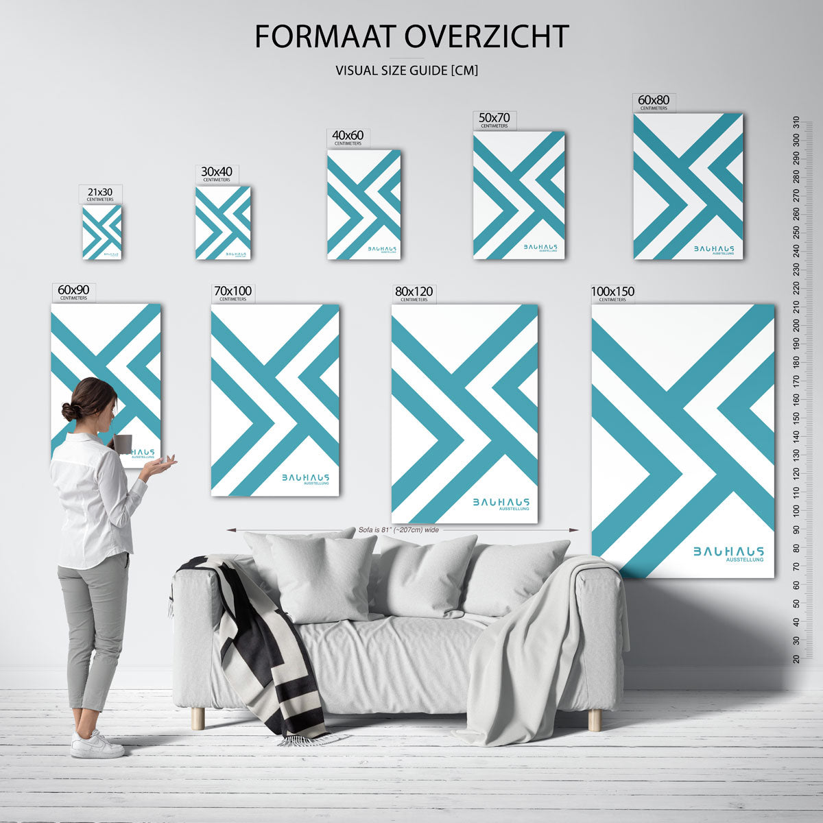 Lijnenspel en vlakken Poster