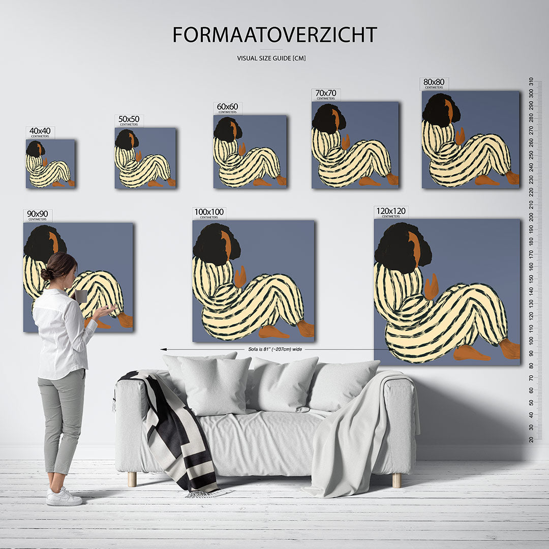 Gestreepte vormen Kunstwerk