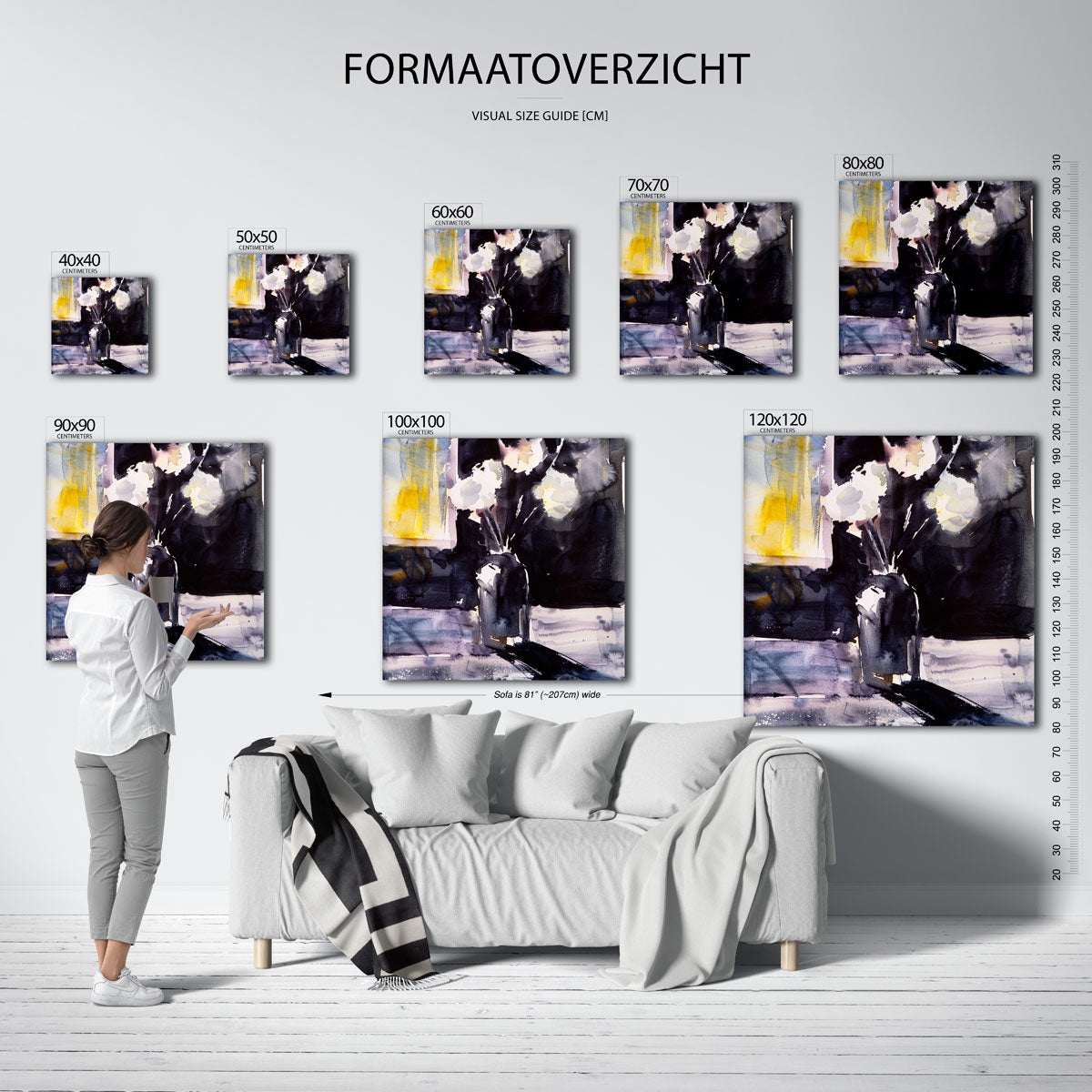 Bloemen in vaas Poster