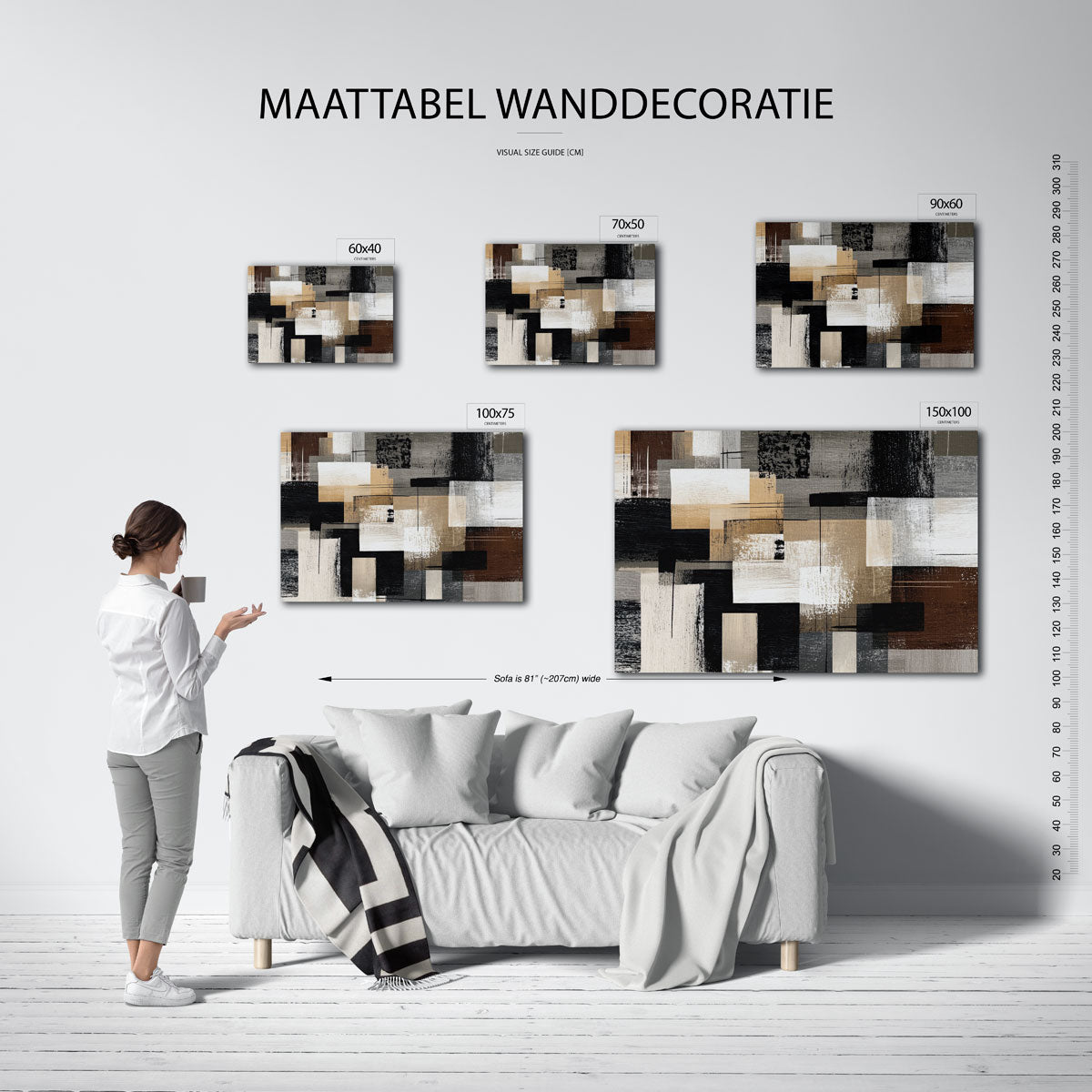 Geometrische compositie Kunstwerk