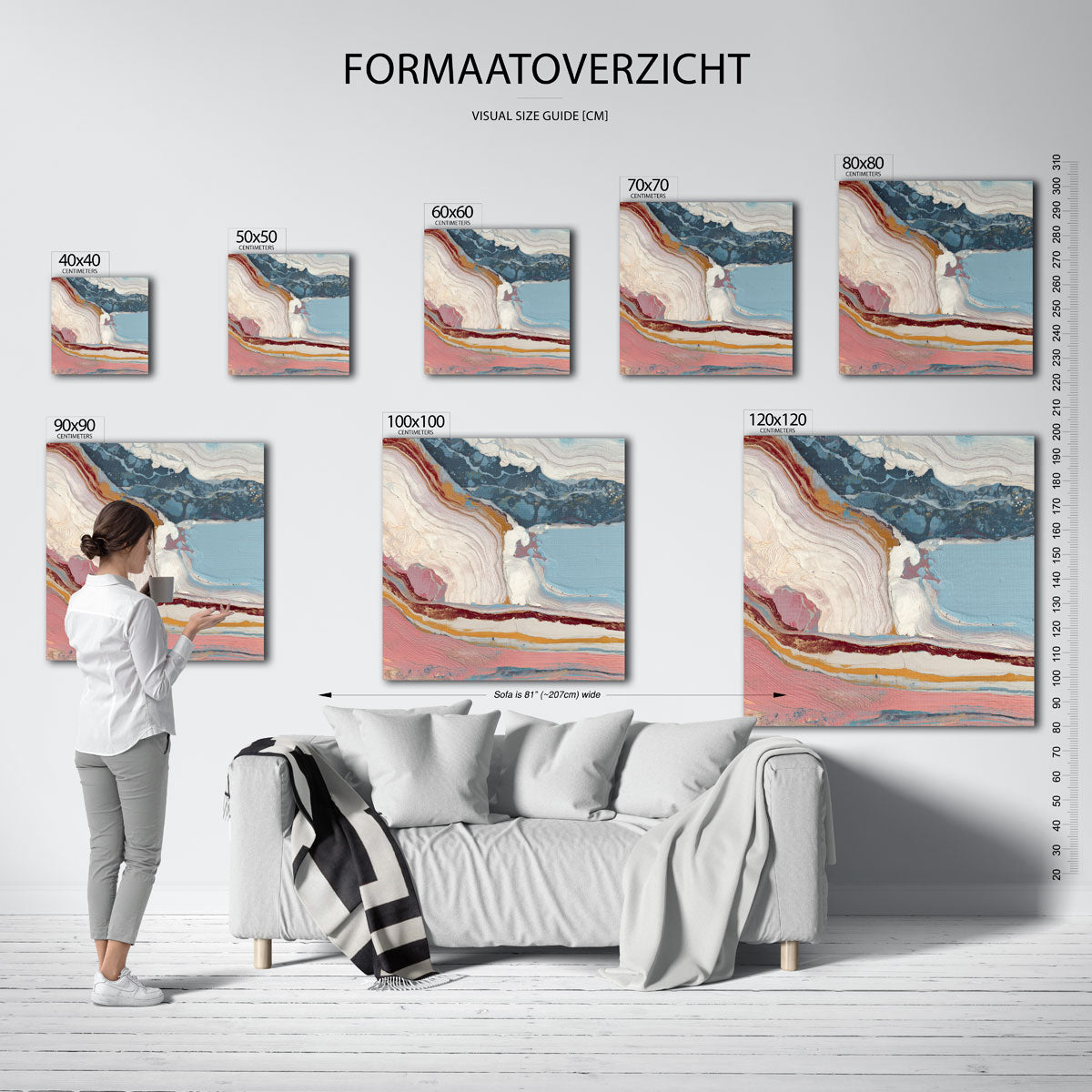 Abstracte lagen Poster