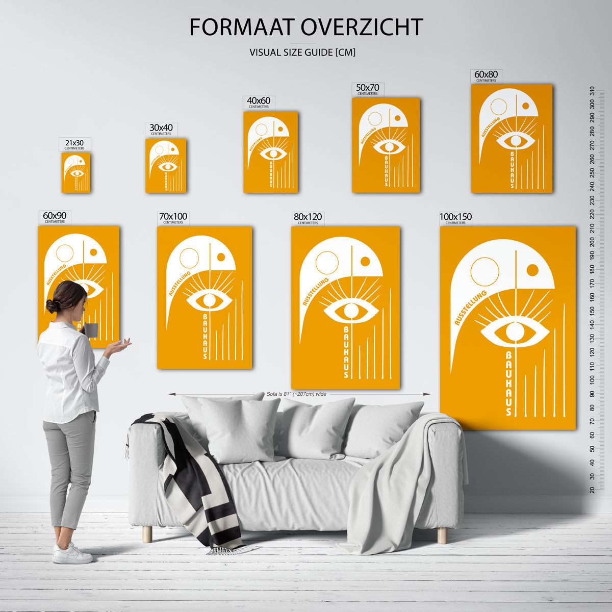 Oog en lijnen Poster