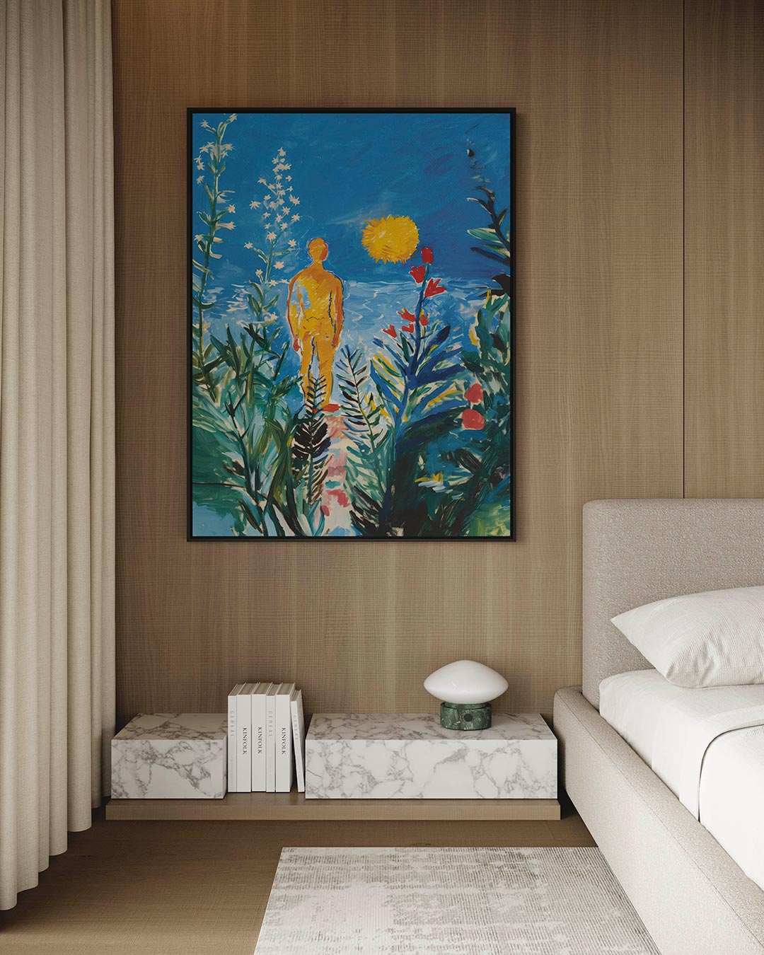 Kleurrijke natuurfiguur Kunstwerk