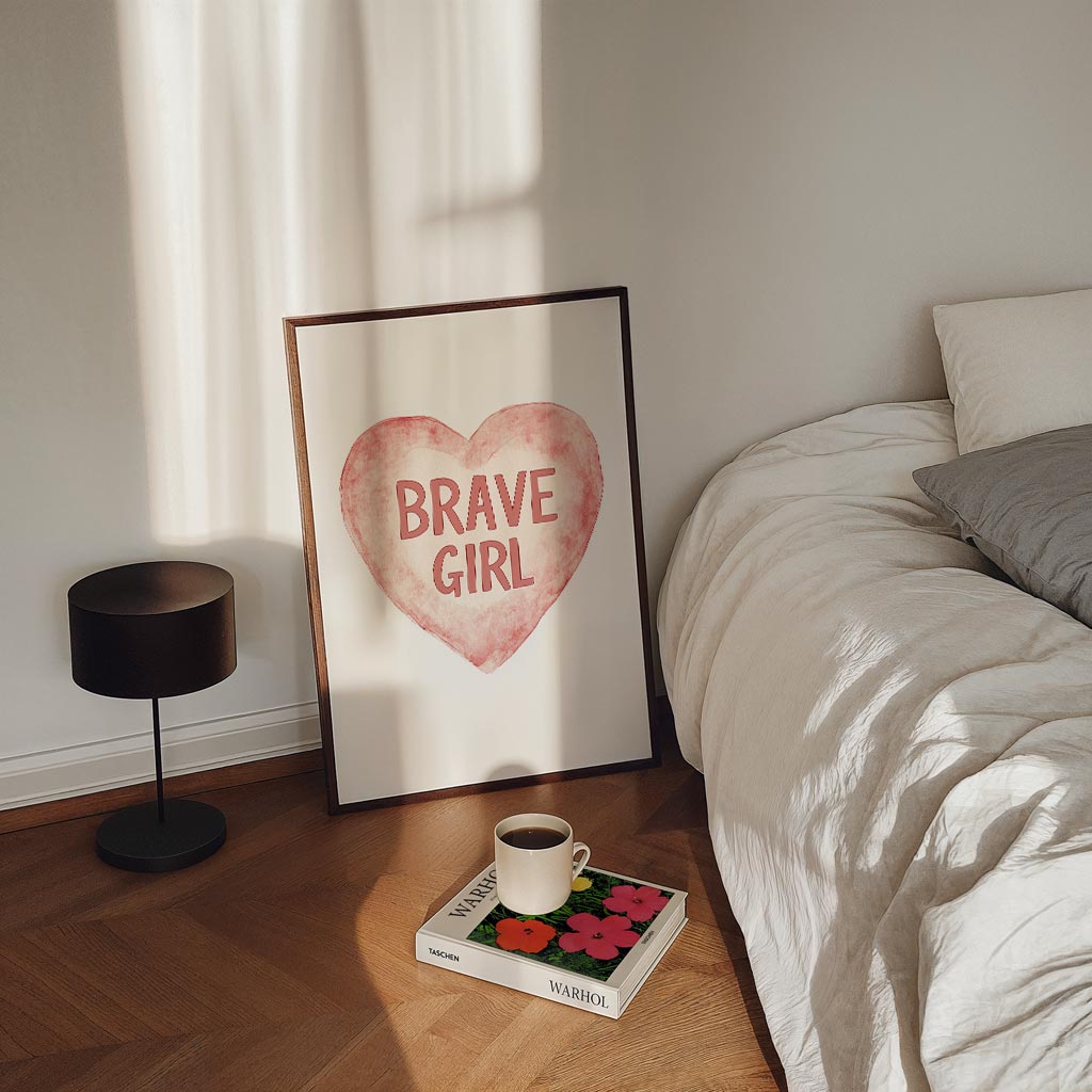 Dappere Meisjes Hart Poster-WallArtistic
