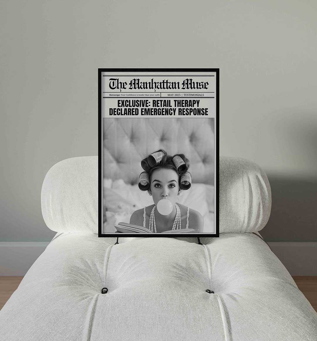 Vrouw met krulspelden Poster