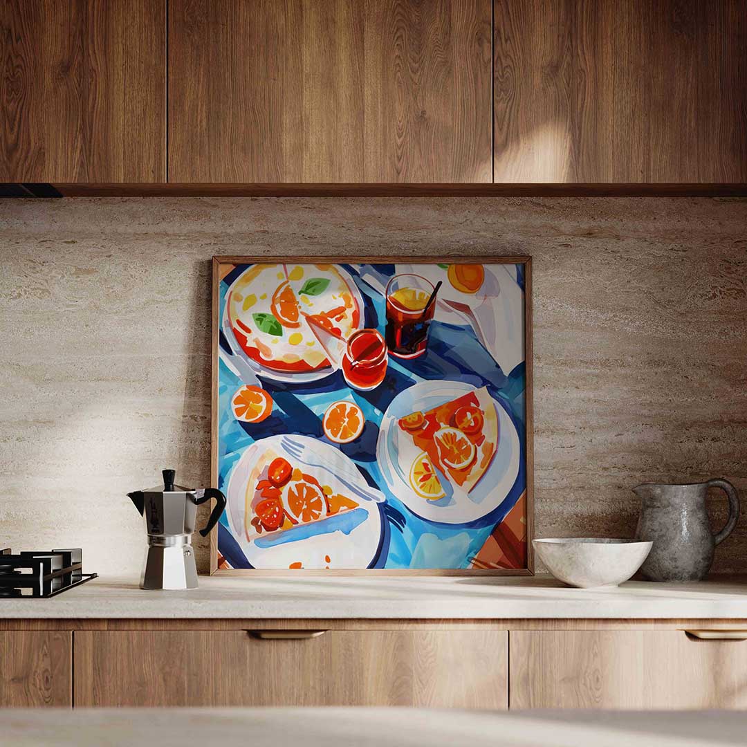 Pizza en citrus Poster