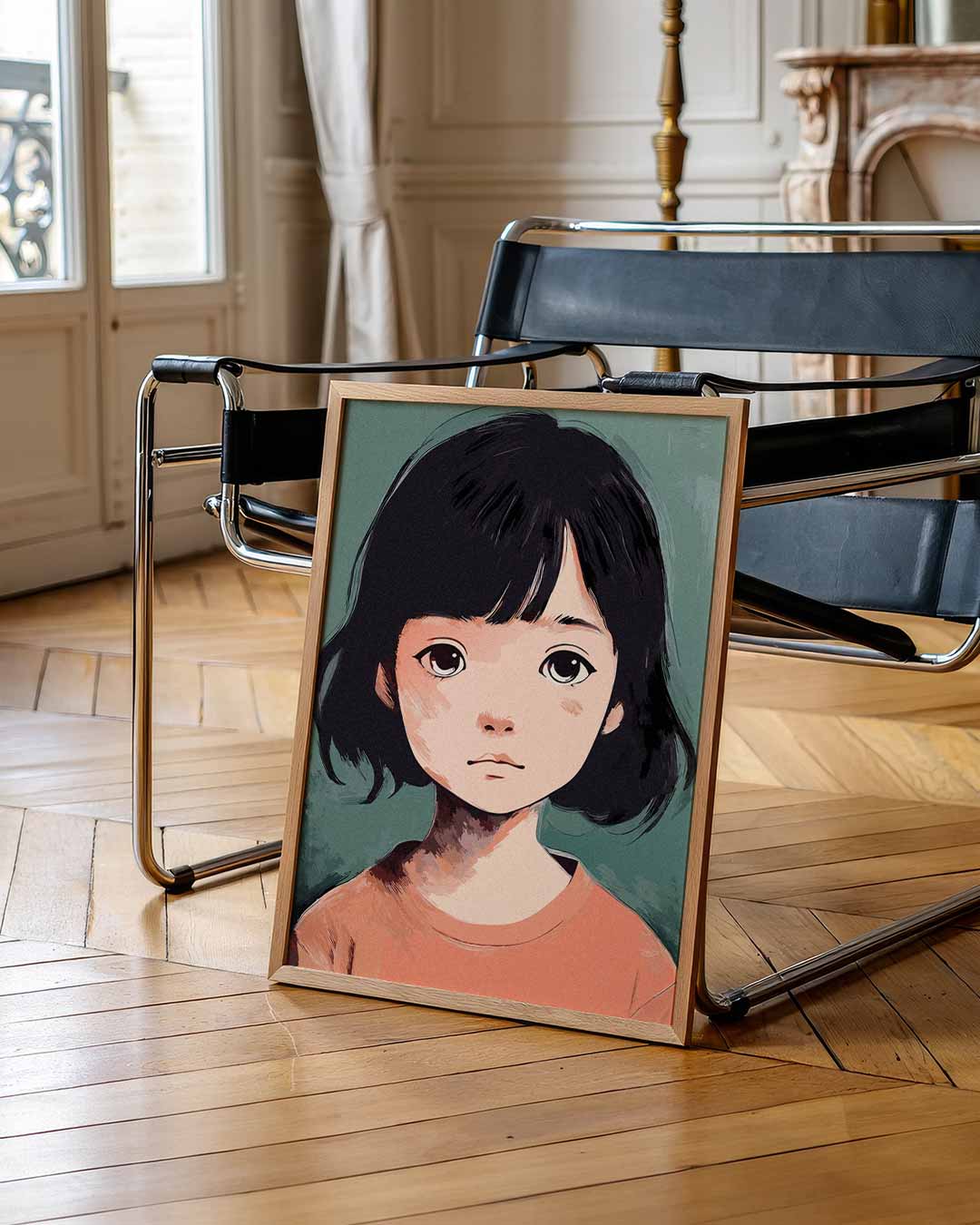 Dromerige Meisjesblik Poster-WallArtistic