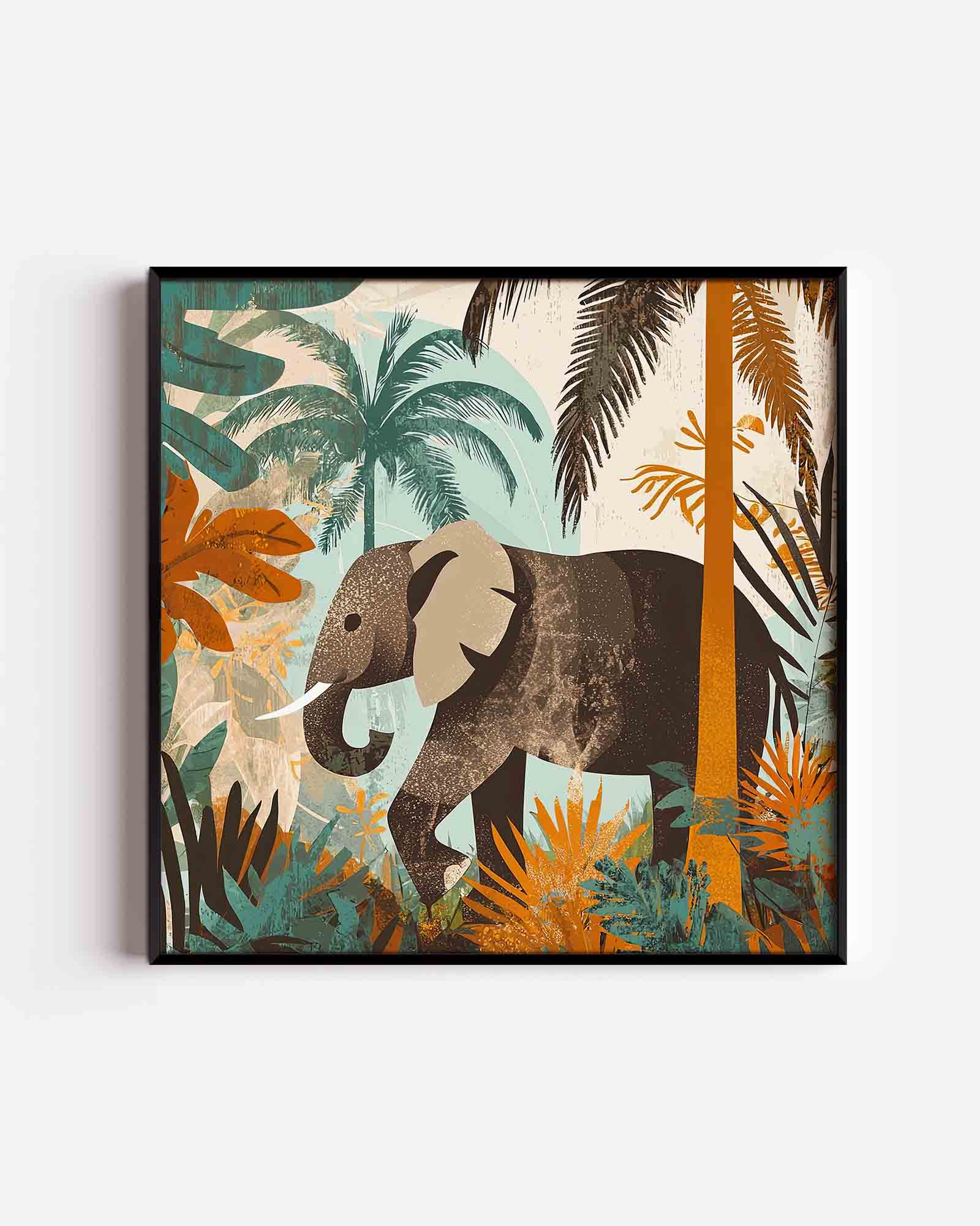 Olifant in jungle Poster