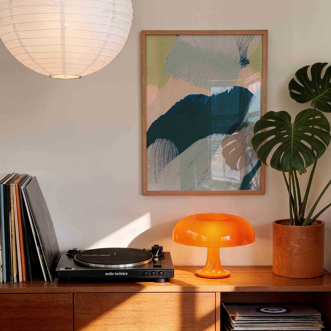 Abstracte penseelstreken Poster