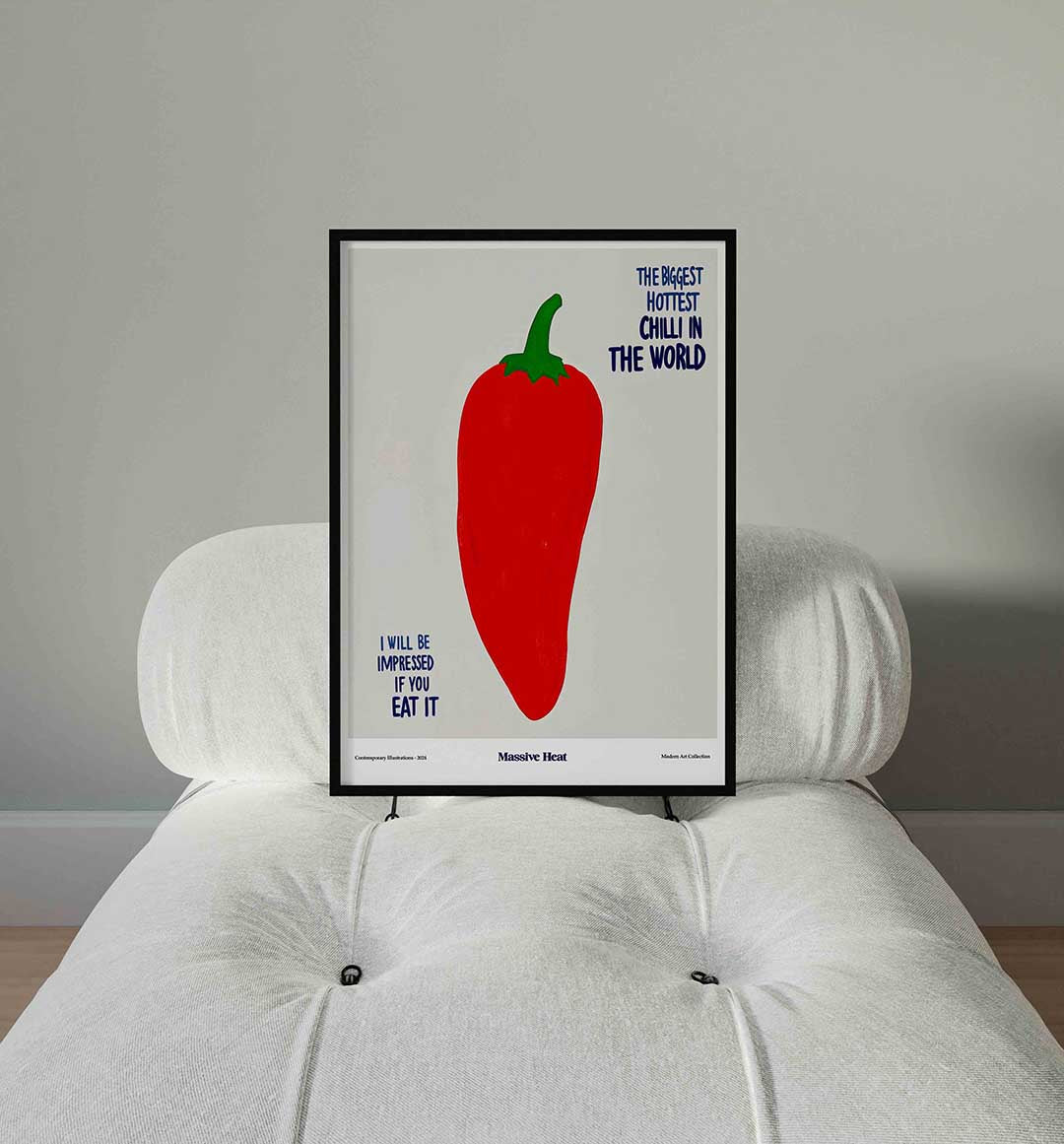 Rode chilipeper Poster