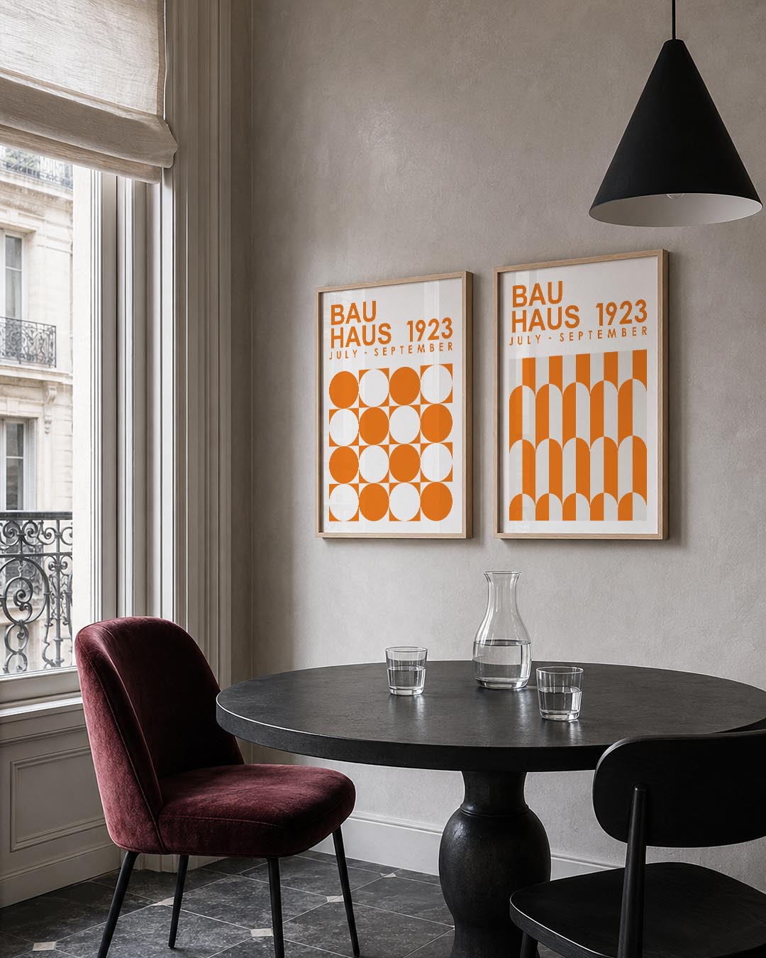 Cirkelpatroon en tekst Posterset