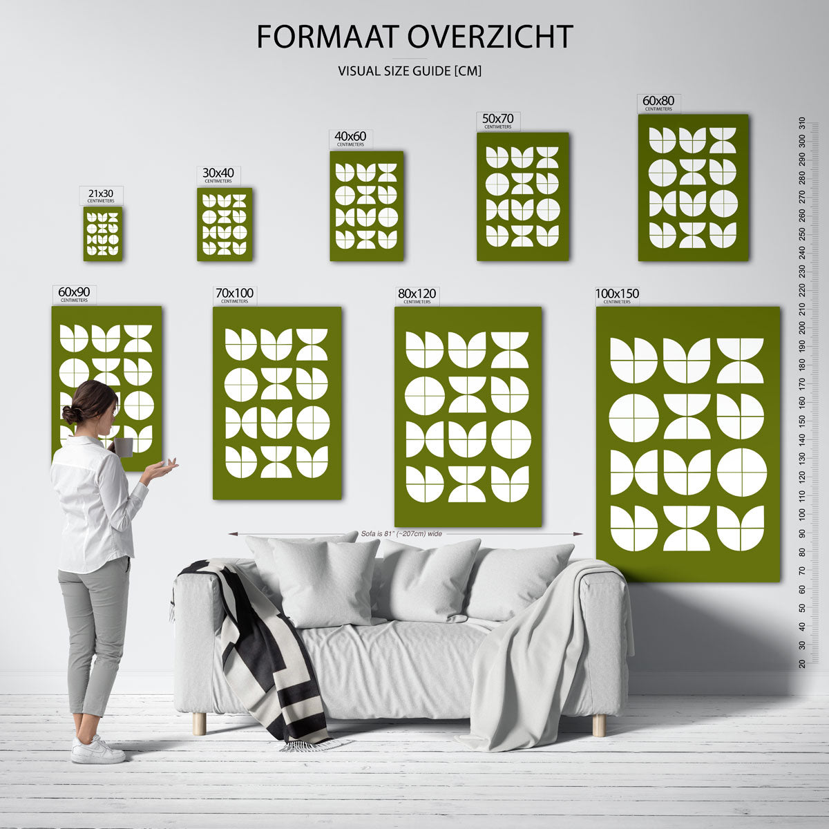 Vormritme en kleur Poster