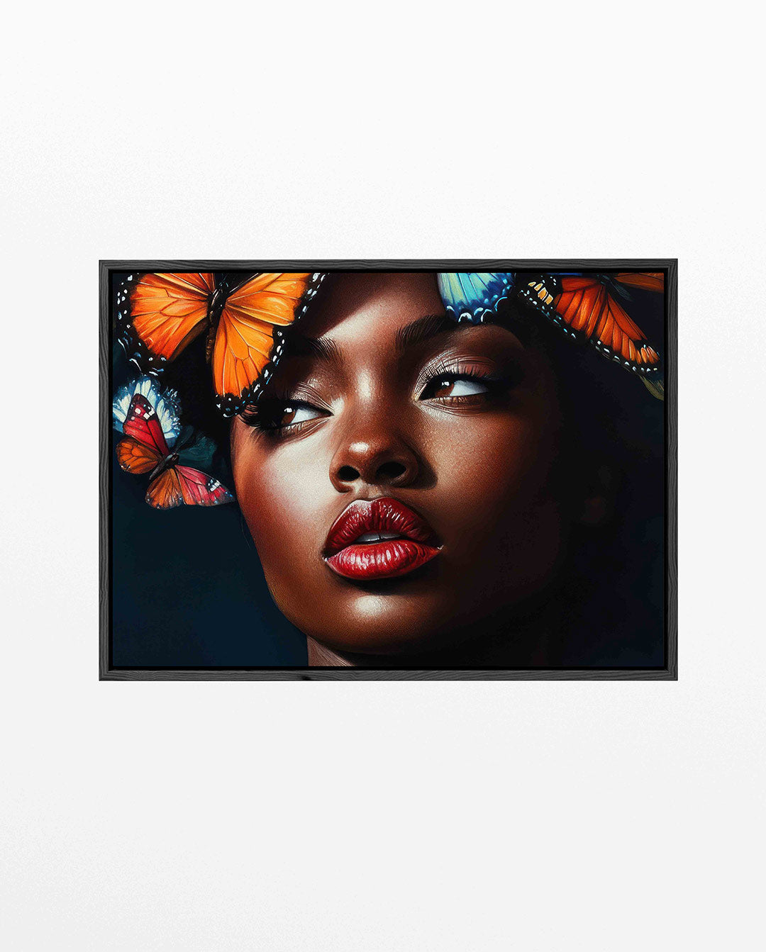 Vlinders en portret Kunstwerk