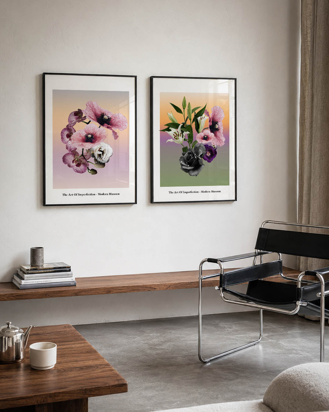 Bloemen en verloop Posterset