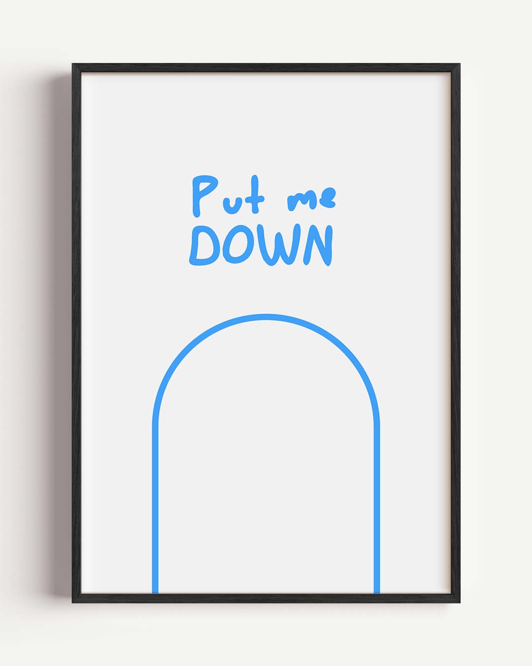 Motiverende Blauwe Poster-WallArtistic