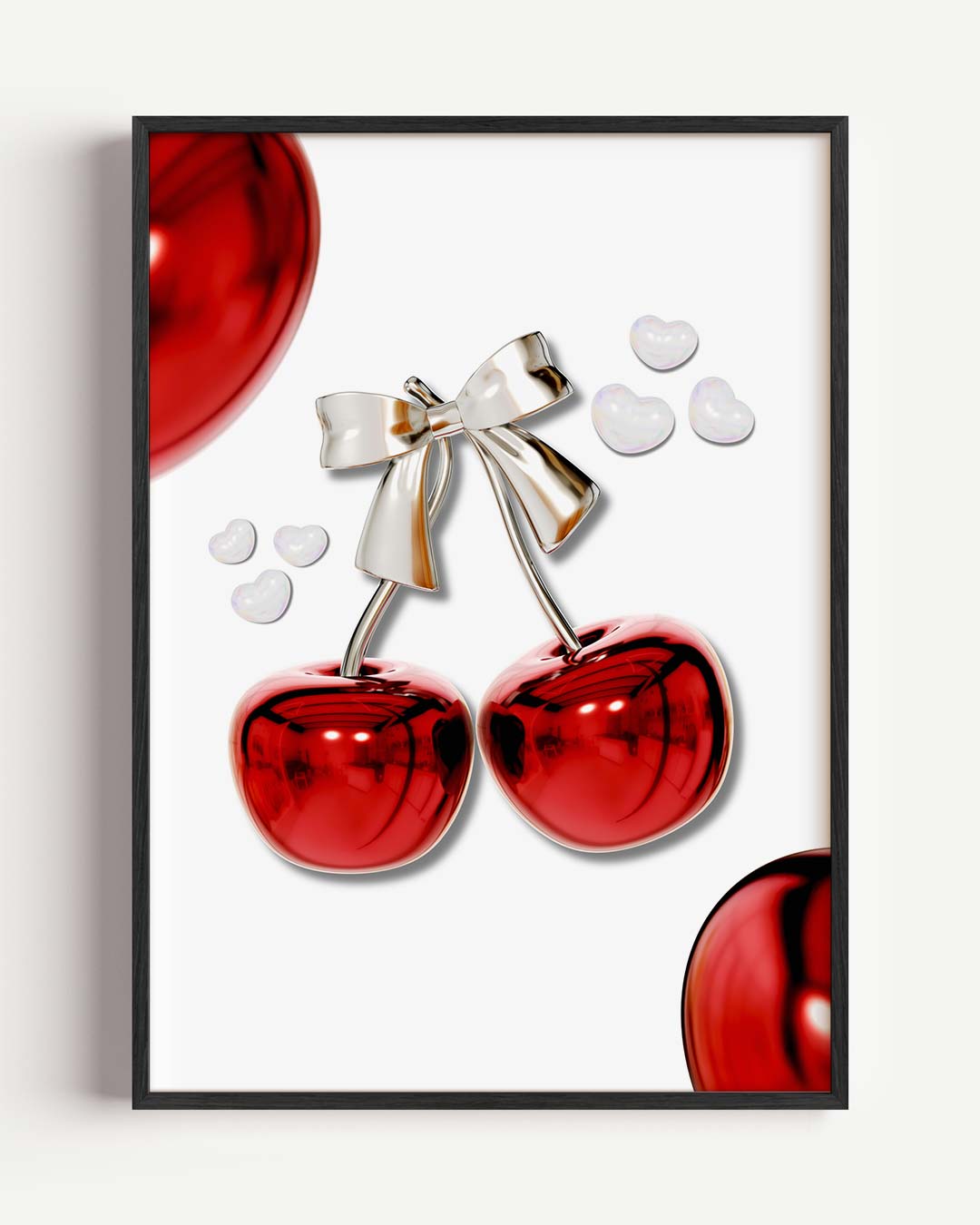 Kersenliefde met Strik Poster-WallArtistic