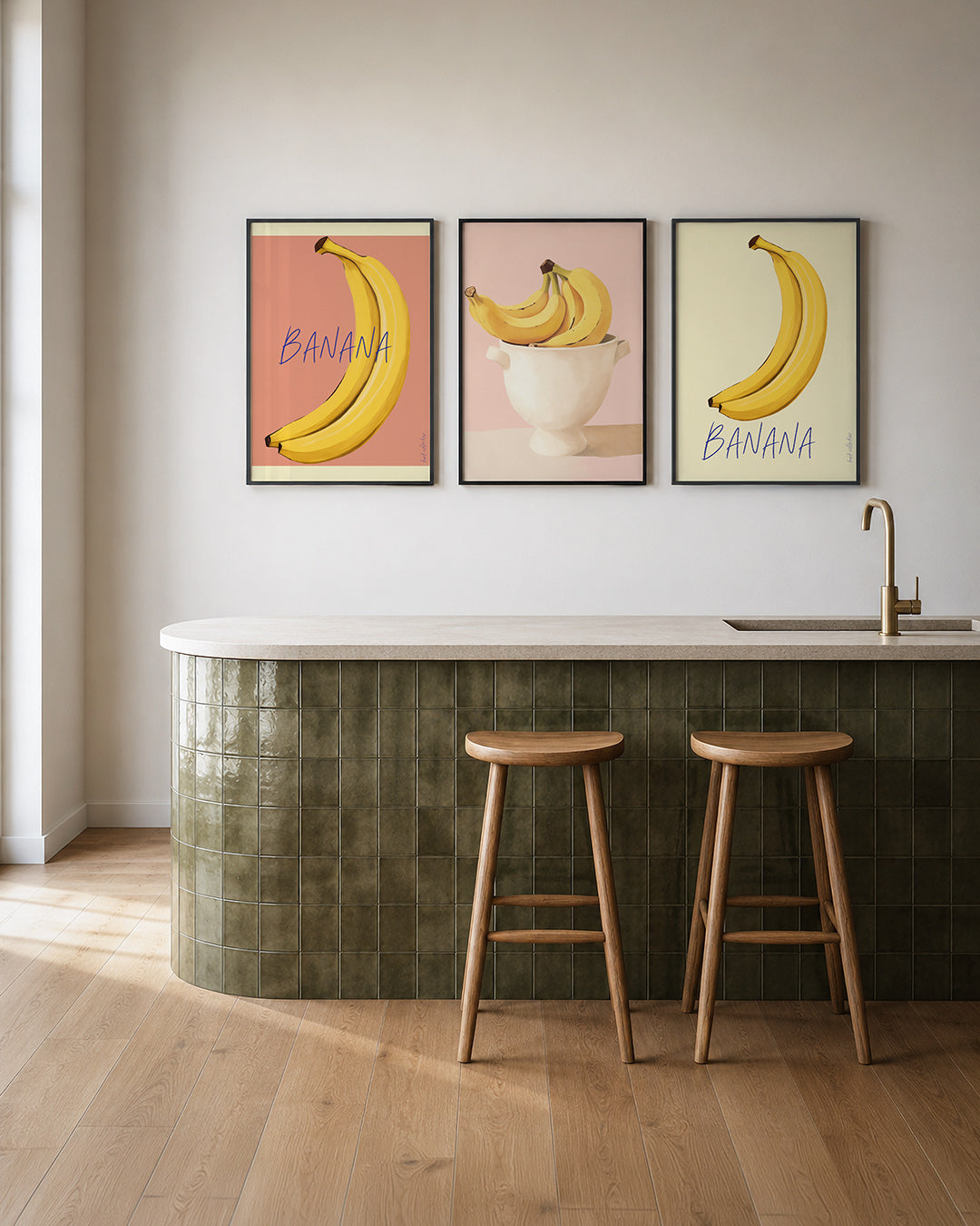 Fruitige kleurvlakken Posterset
