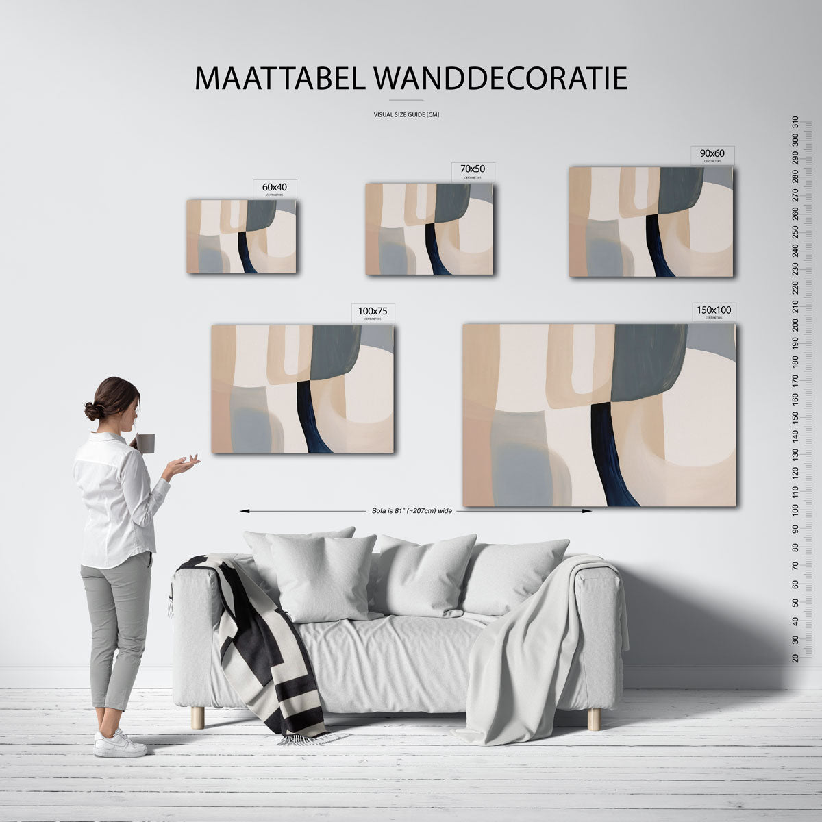 Organische vormen compositie Kunstwerk