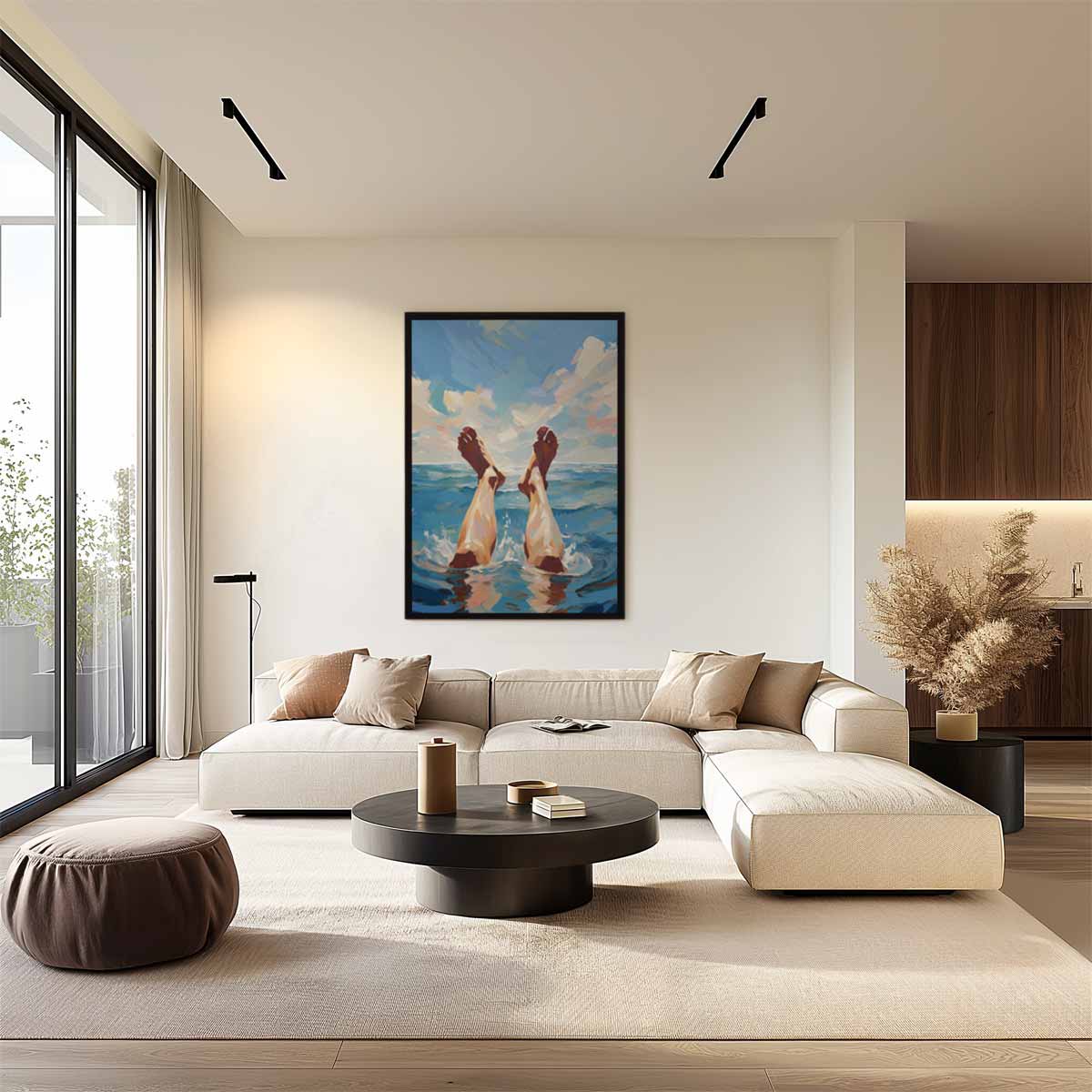 Eropuit in de Zee Kunstwerk-canvas-dibond-plexiglas-wanddecoratie-WallArtistic