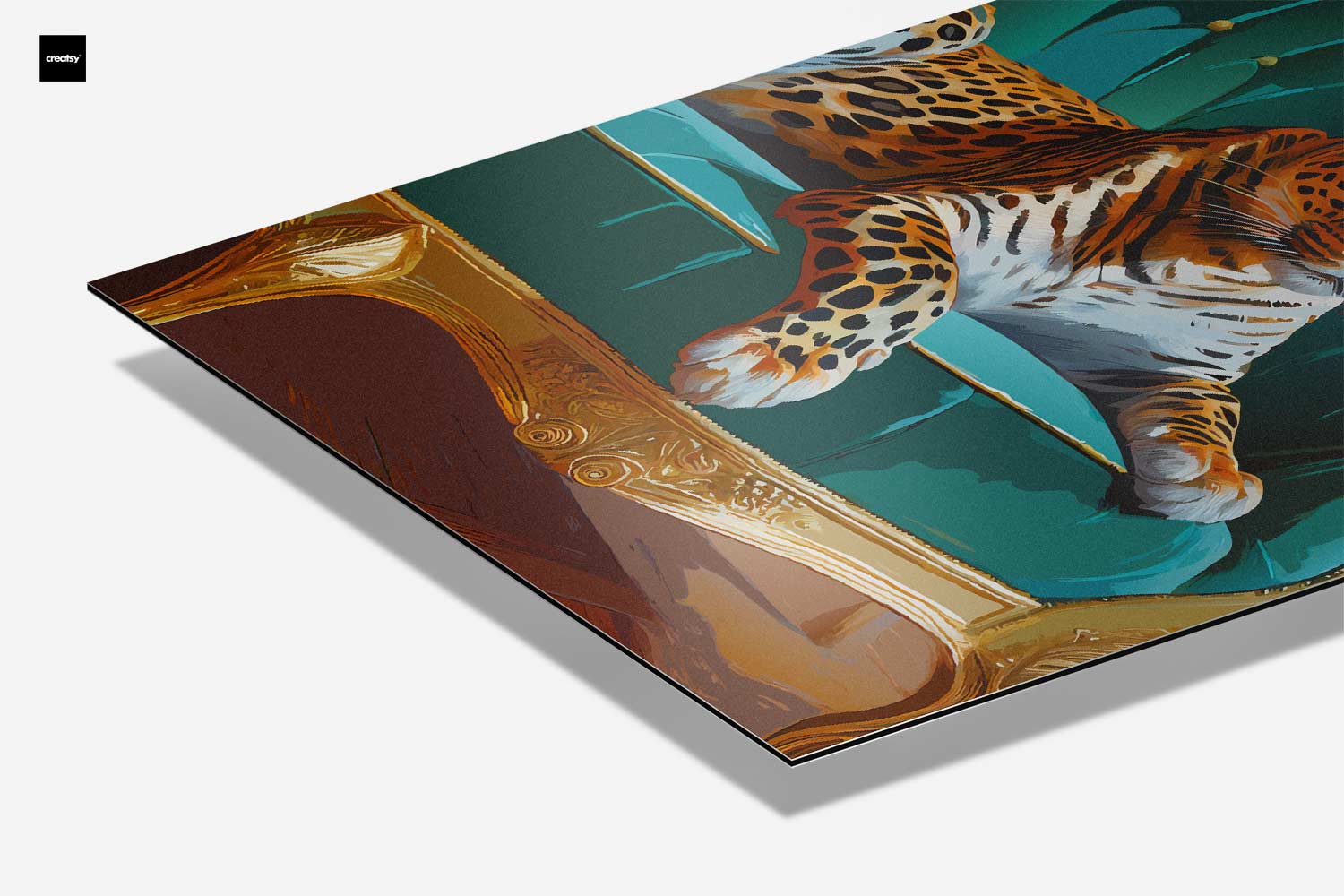 Luxurious Leopard on Sofa Artwork