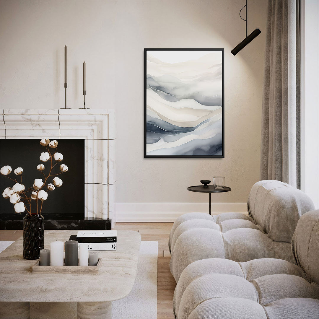 Golvende lijnen landschap Kunstwerk