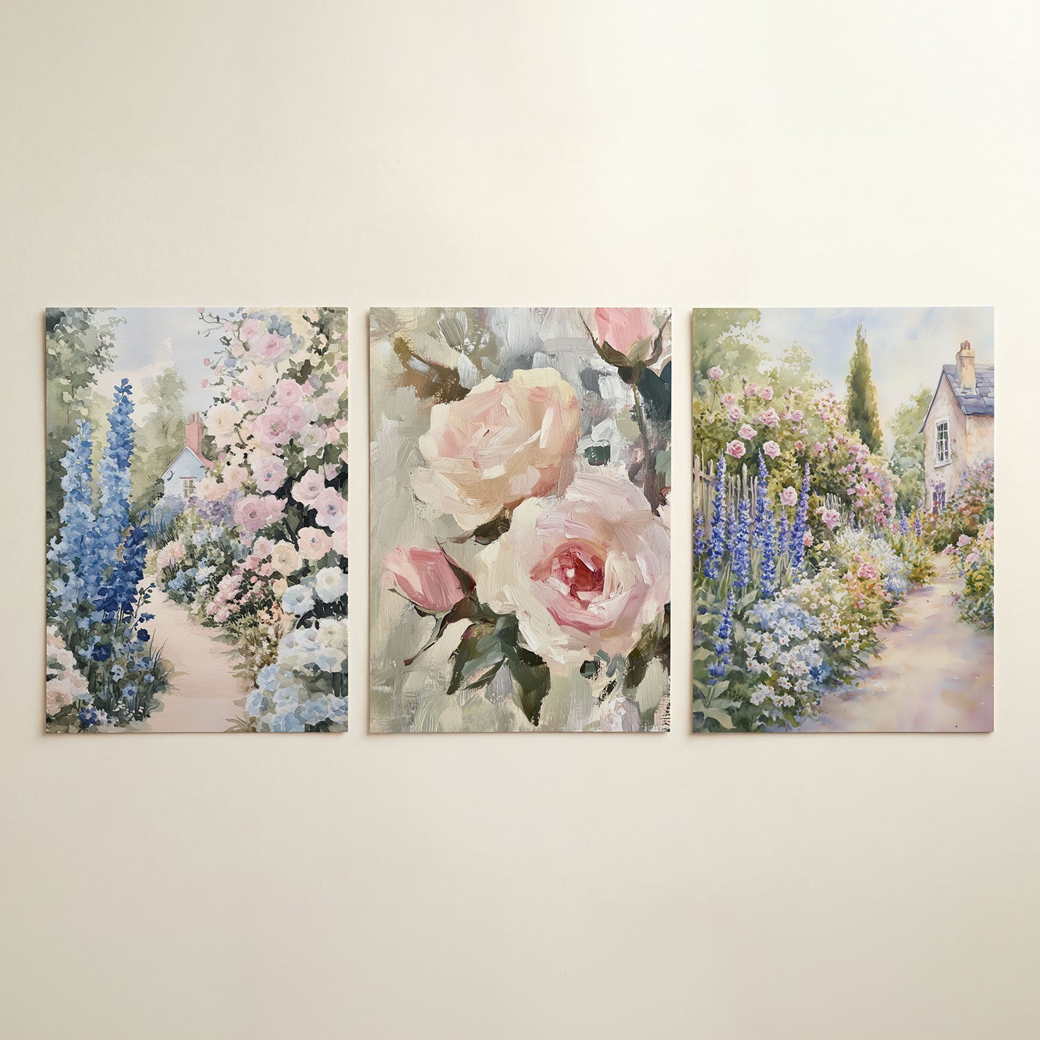 Bloemrijke tuinpad Posterset