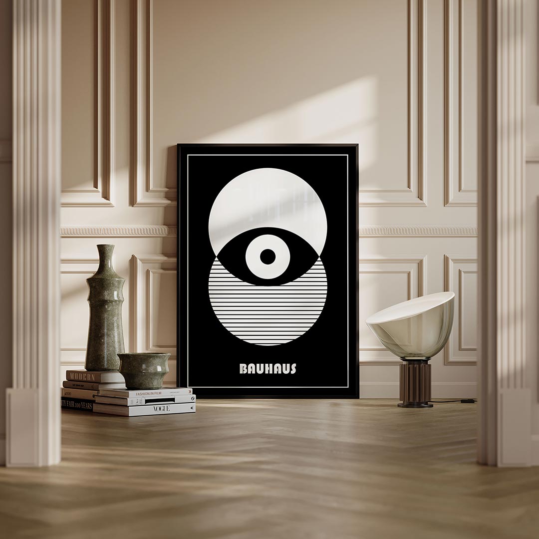 Cirkelpatroon en lijnen Poster