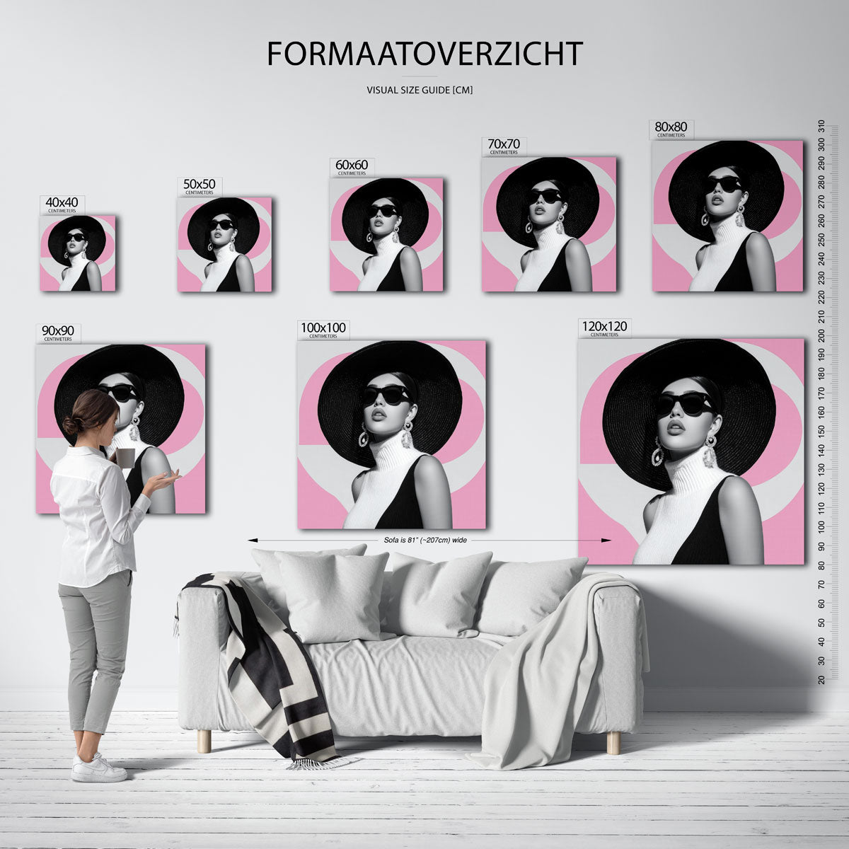 Vrouw met hoed Poster