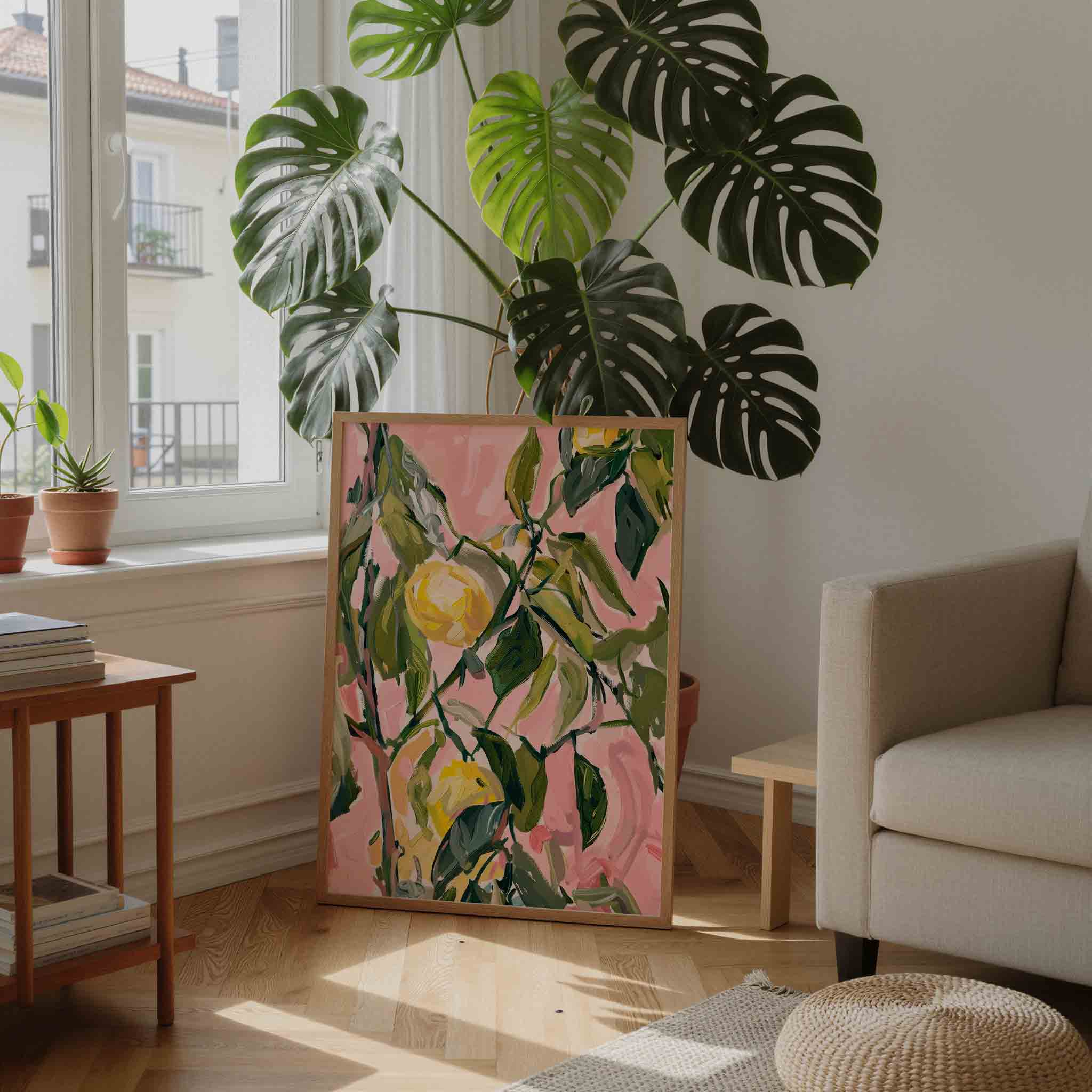 Bloemen en bladeren Poster