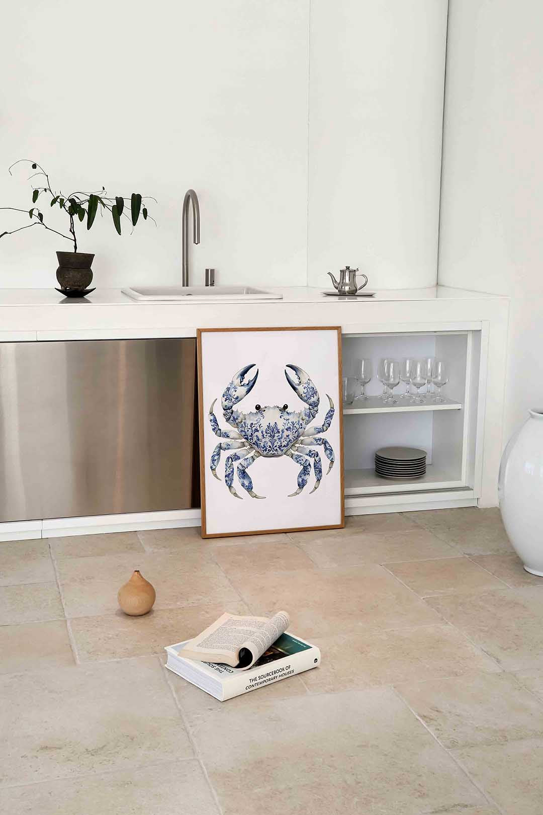 Blauwe krab Poster