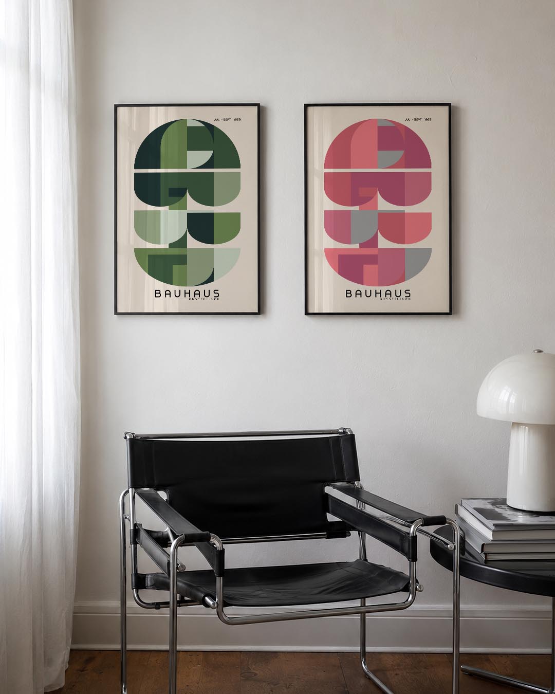 Groene vormenritme Posterset