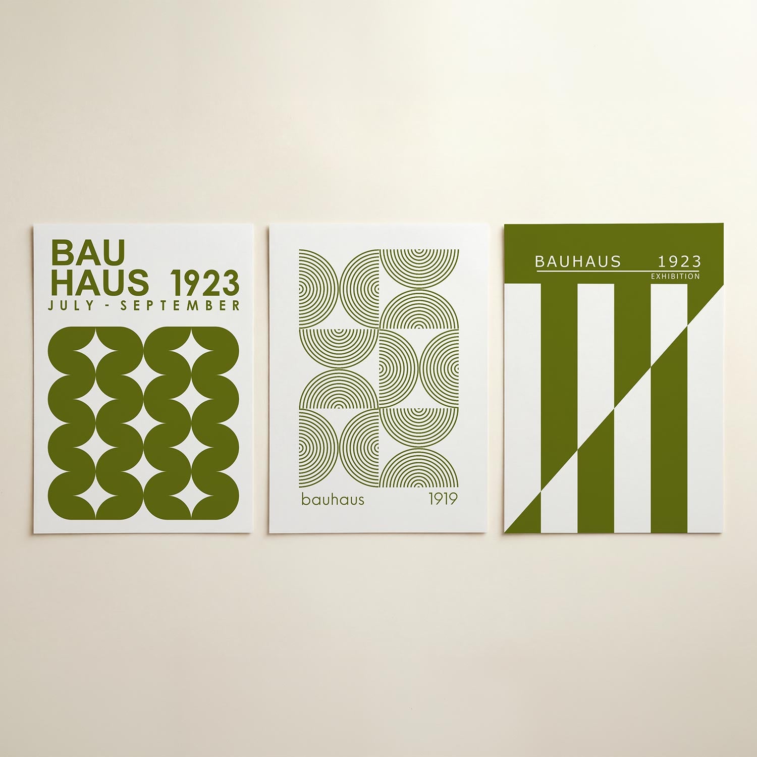 Groene vormritme Posterset