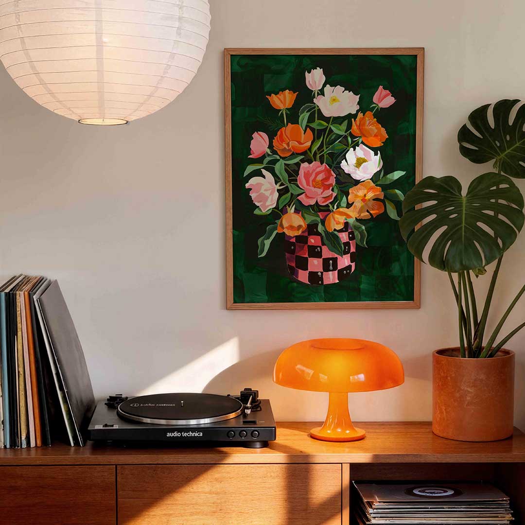 Bloemen in vaas Poster
