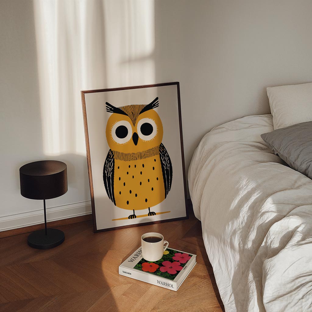 Schattige Uil Poster-WallArtistic