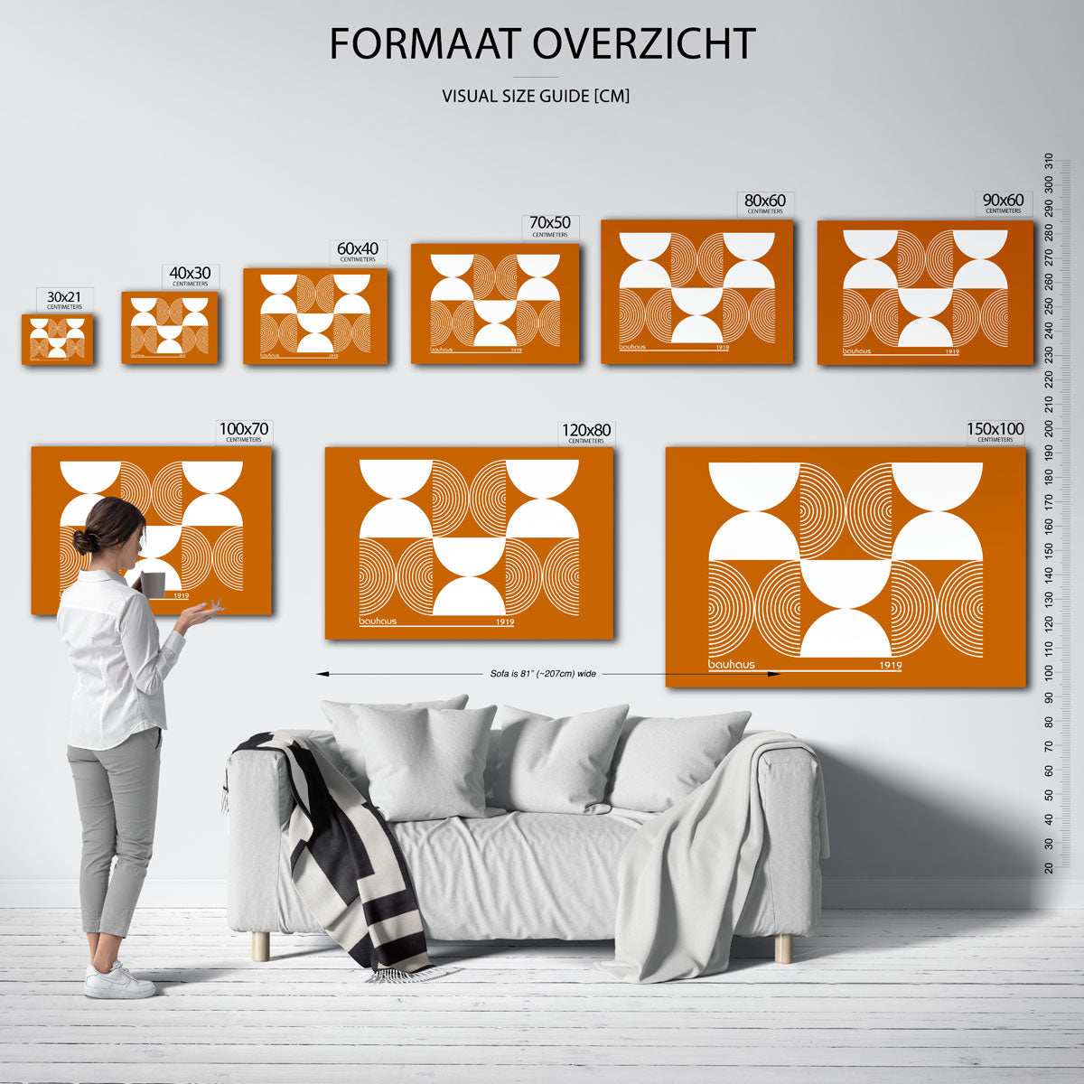 Cirkel en halve maan Poster