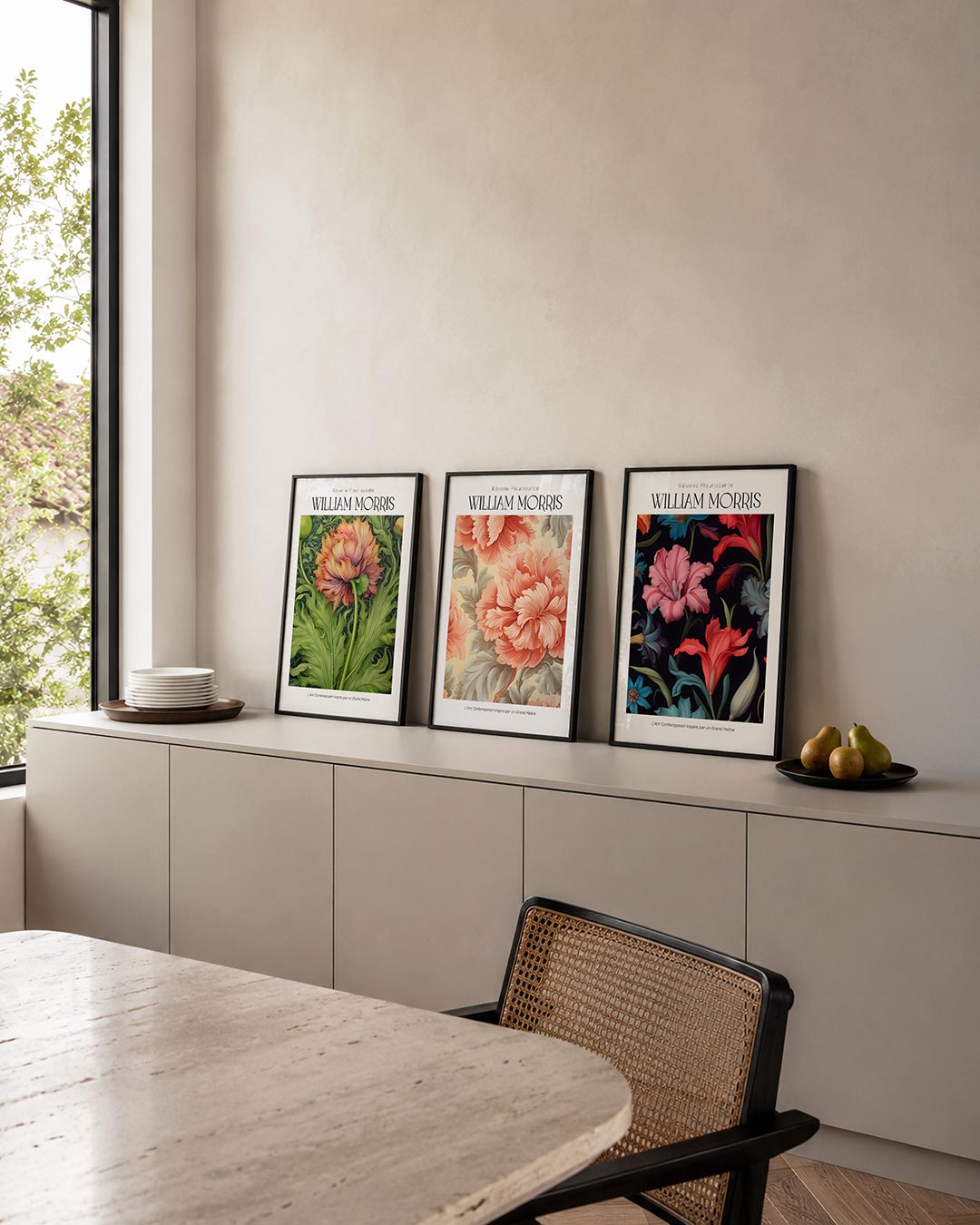 Bloem en blad Posterset