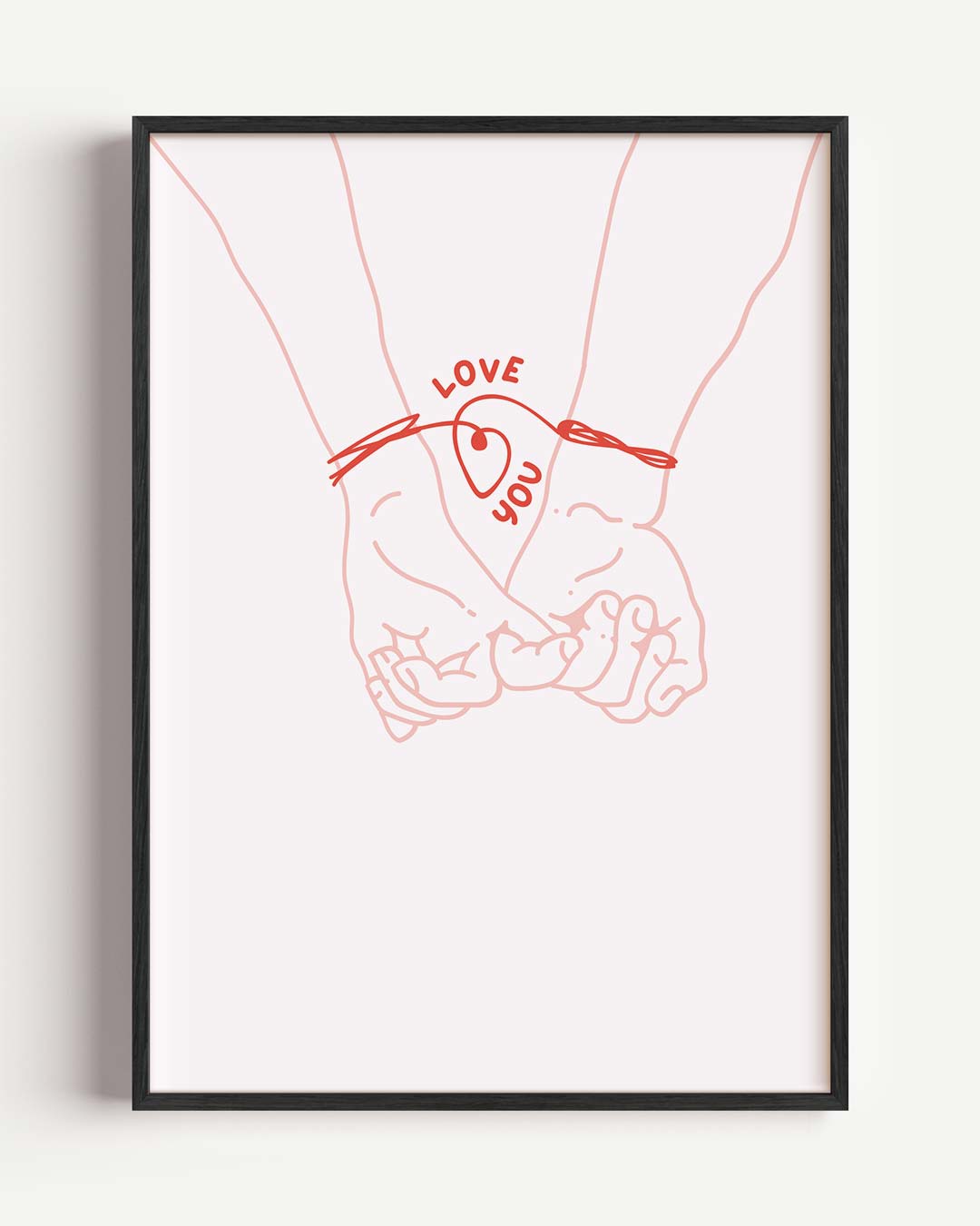 Romantische Hand-in-Hand Poster-WallArtistic