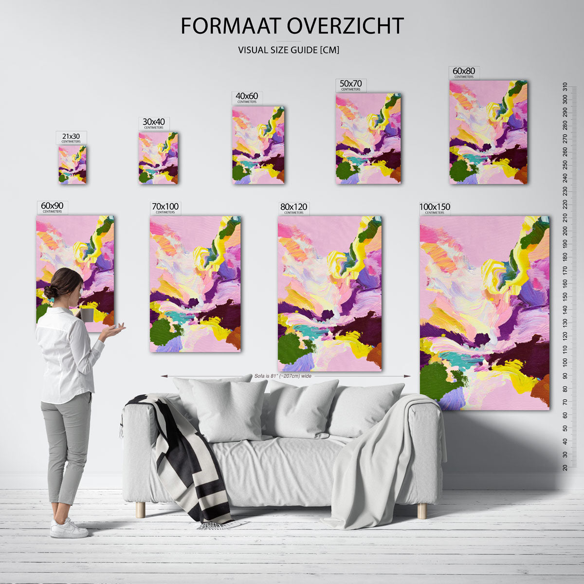 Abstracte kleurenexplosie Poster