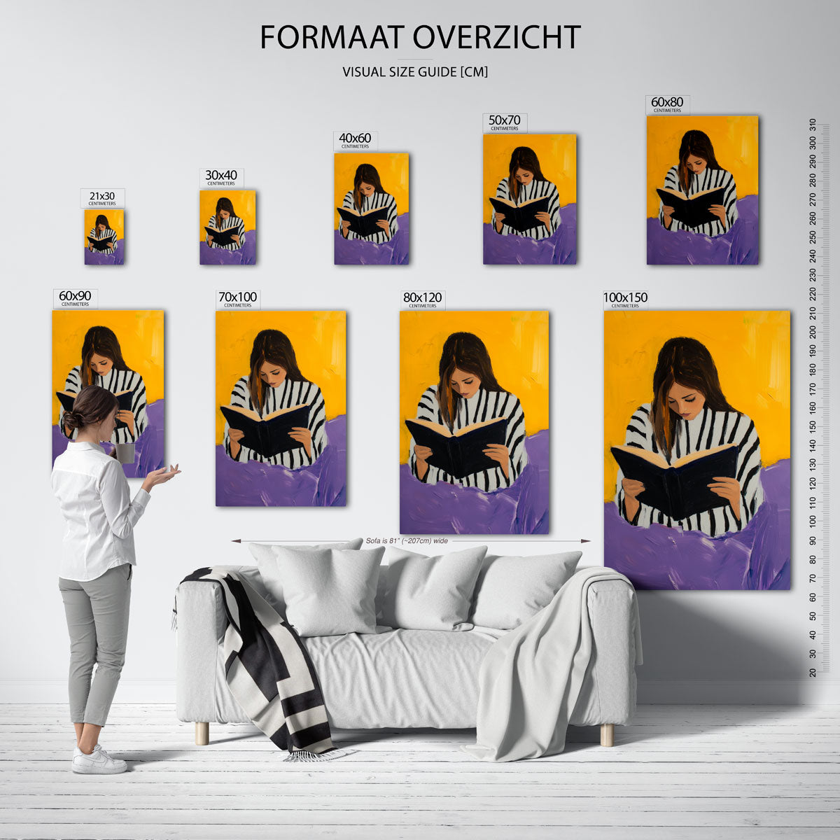 Lezende vrouw Poster