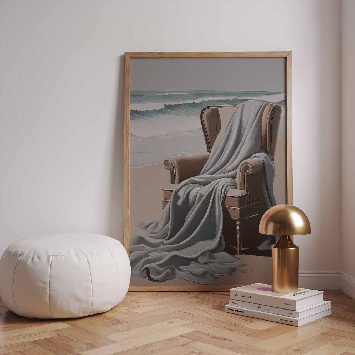Droomstoel aan Zee Poster-WallArtistic