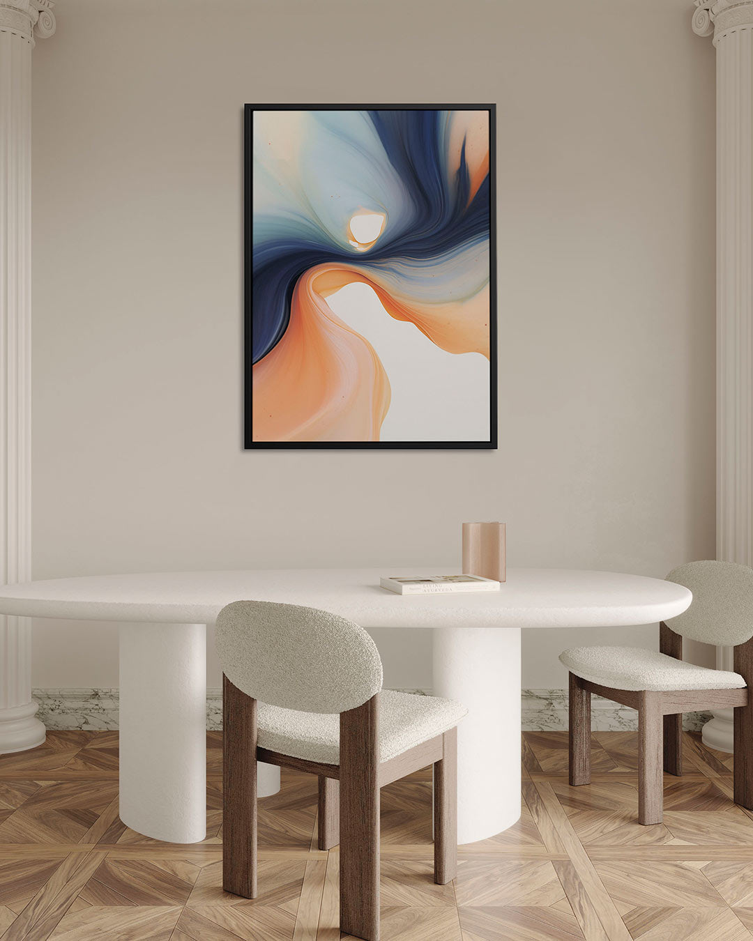 Vloeiende kleuren Kunstwerk