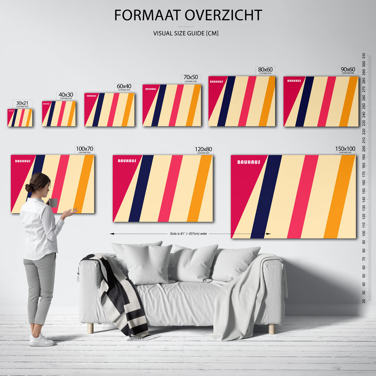 Schuine kleurvlakken Poster