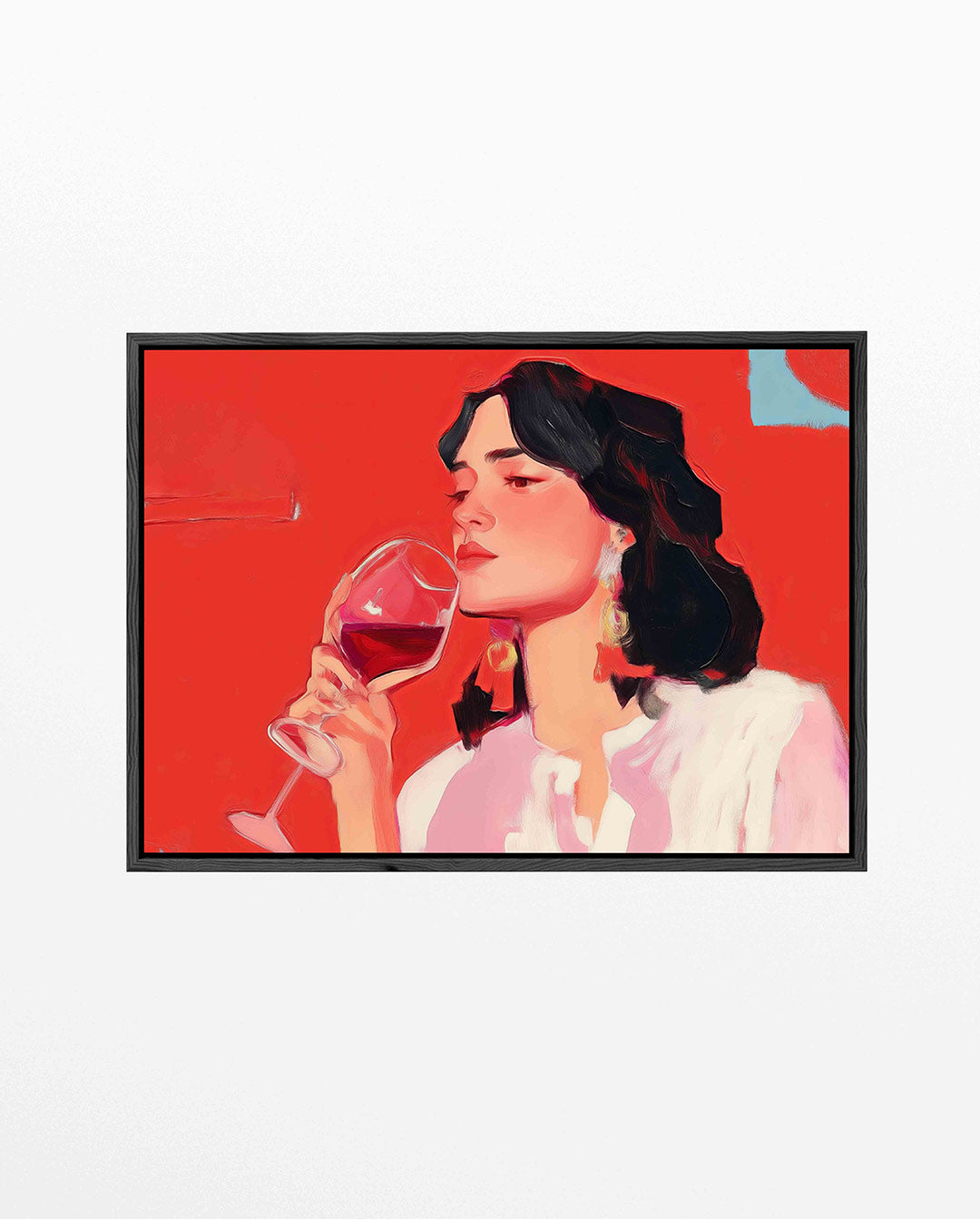 Vrouw met wijnglas Kunstwerk