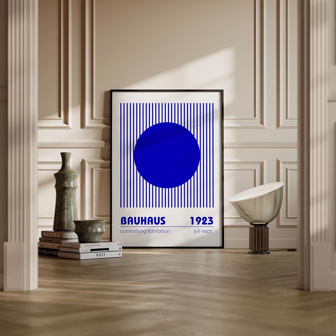 Lijnen en cirkel Poster