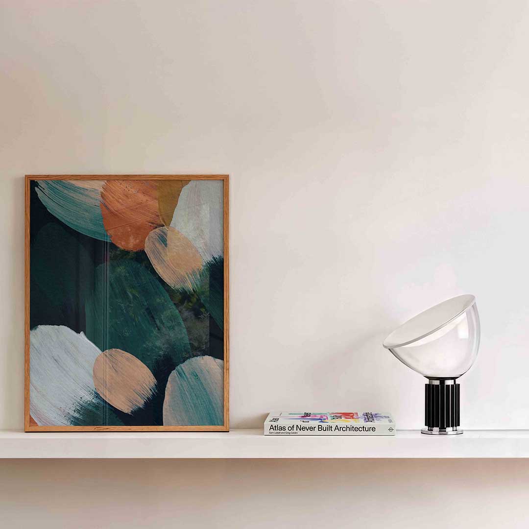 Abstracte penseelstreken Poster
