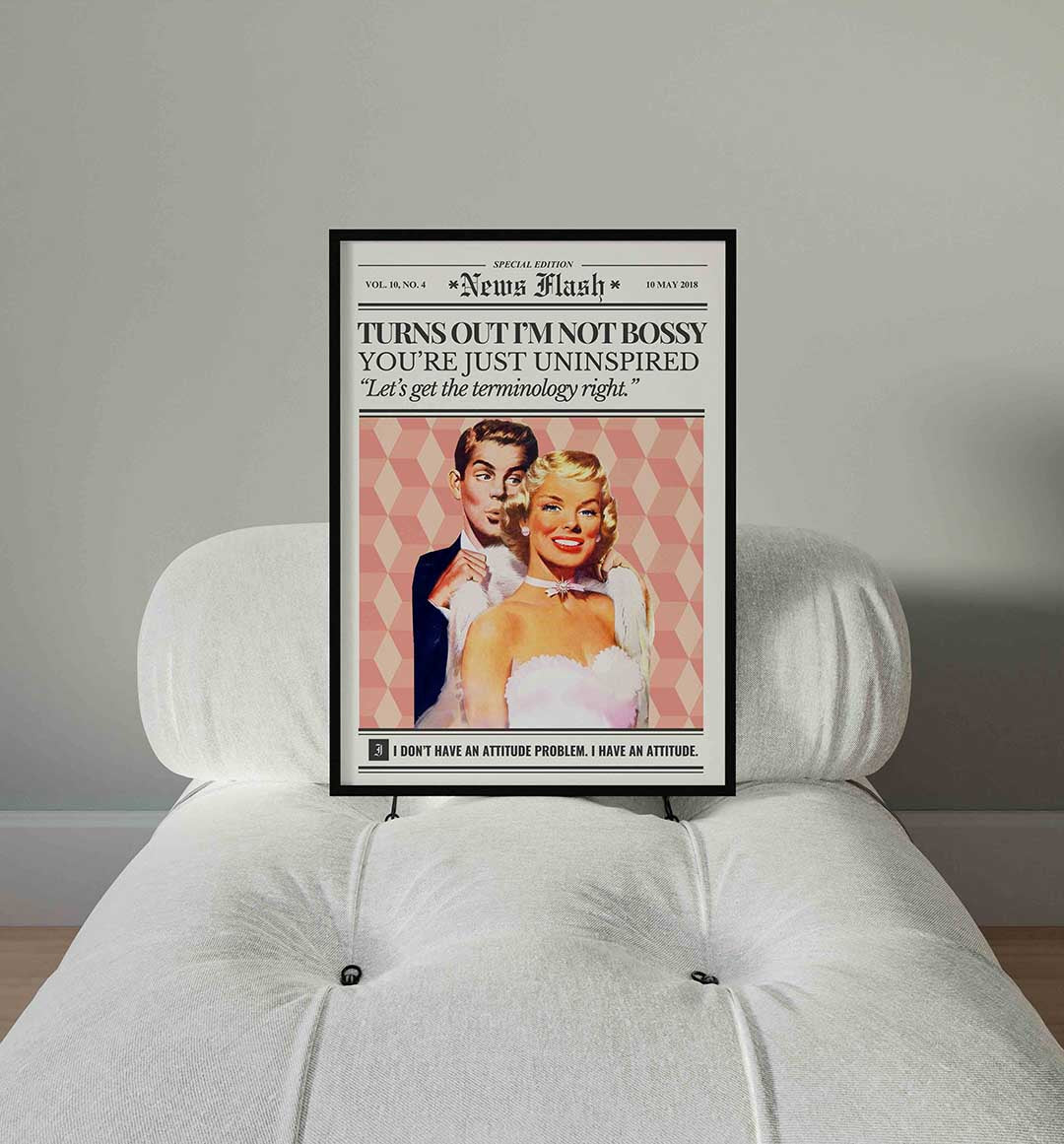 Retro koppel met tekst Poster