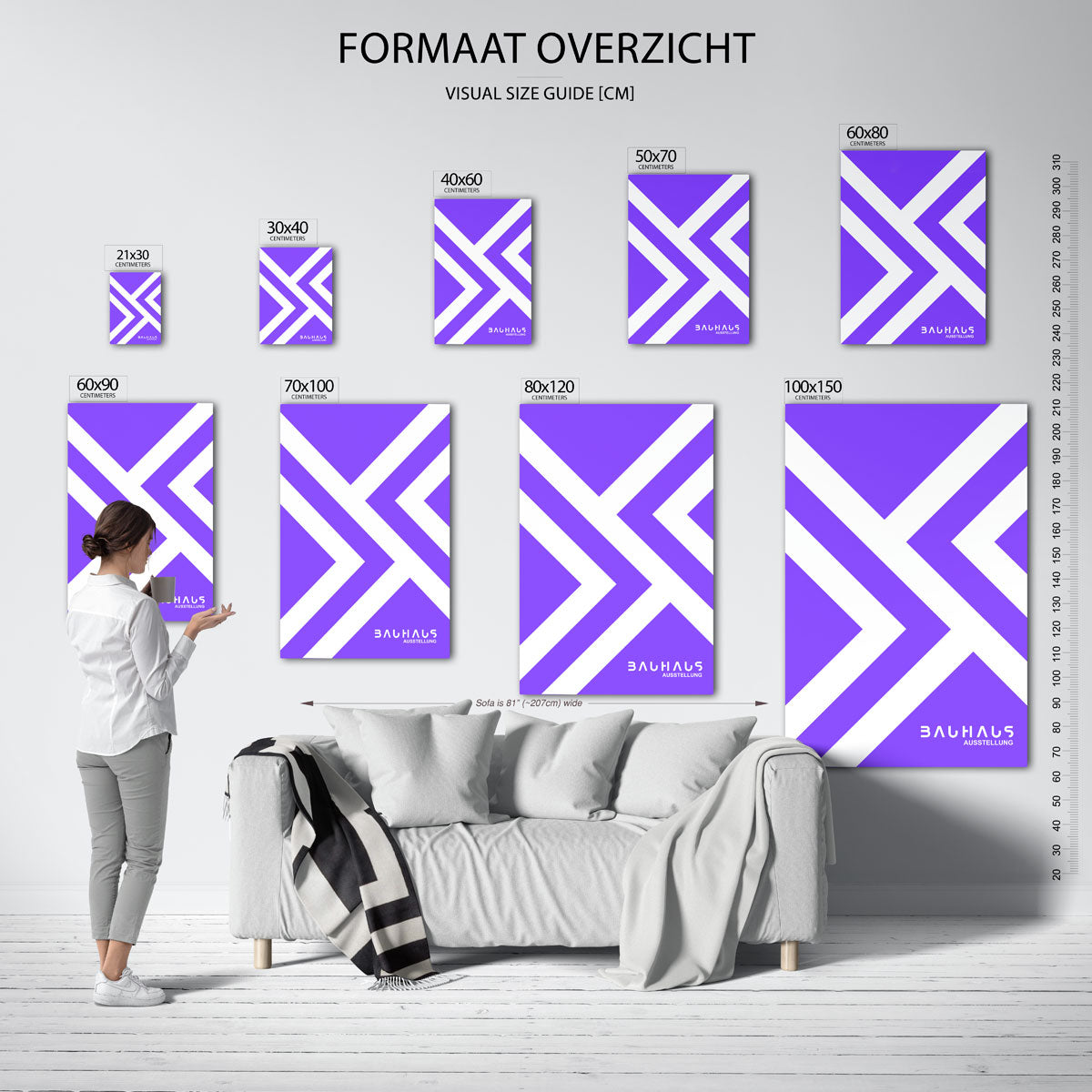 Lijnen en kleurvlakken Poster