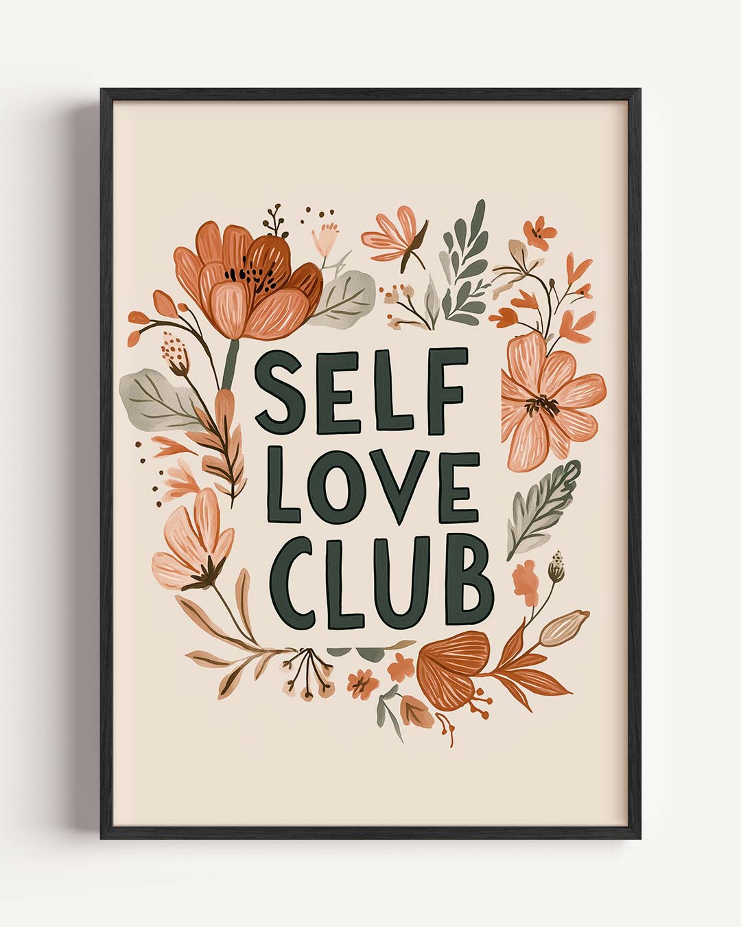 Self Love Club Bloemenposter-WallArtistic