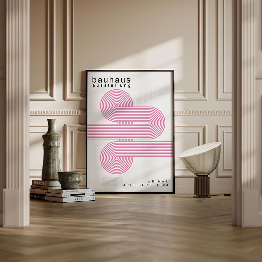 Lijnen en cirkelpatronen Poster