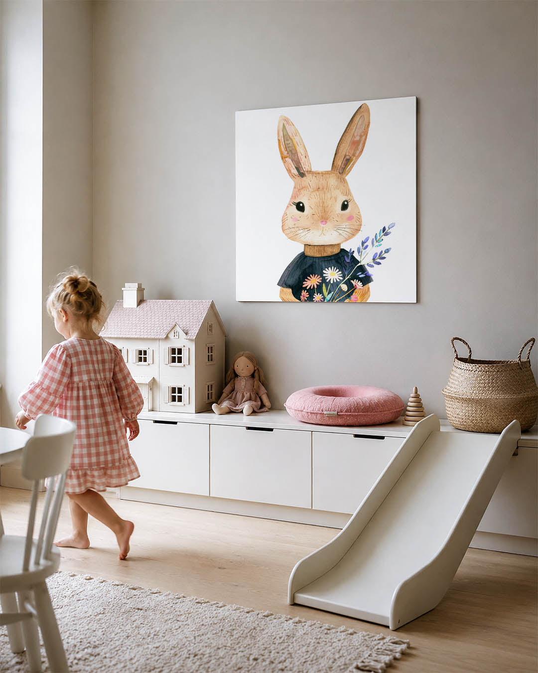 Vrolijke konijn illustratie Kunstwerk